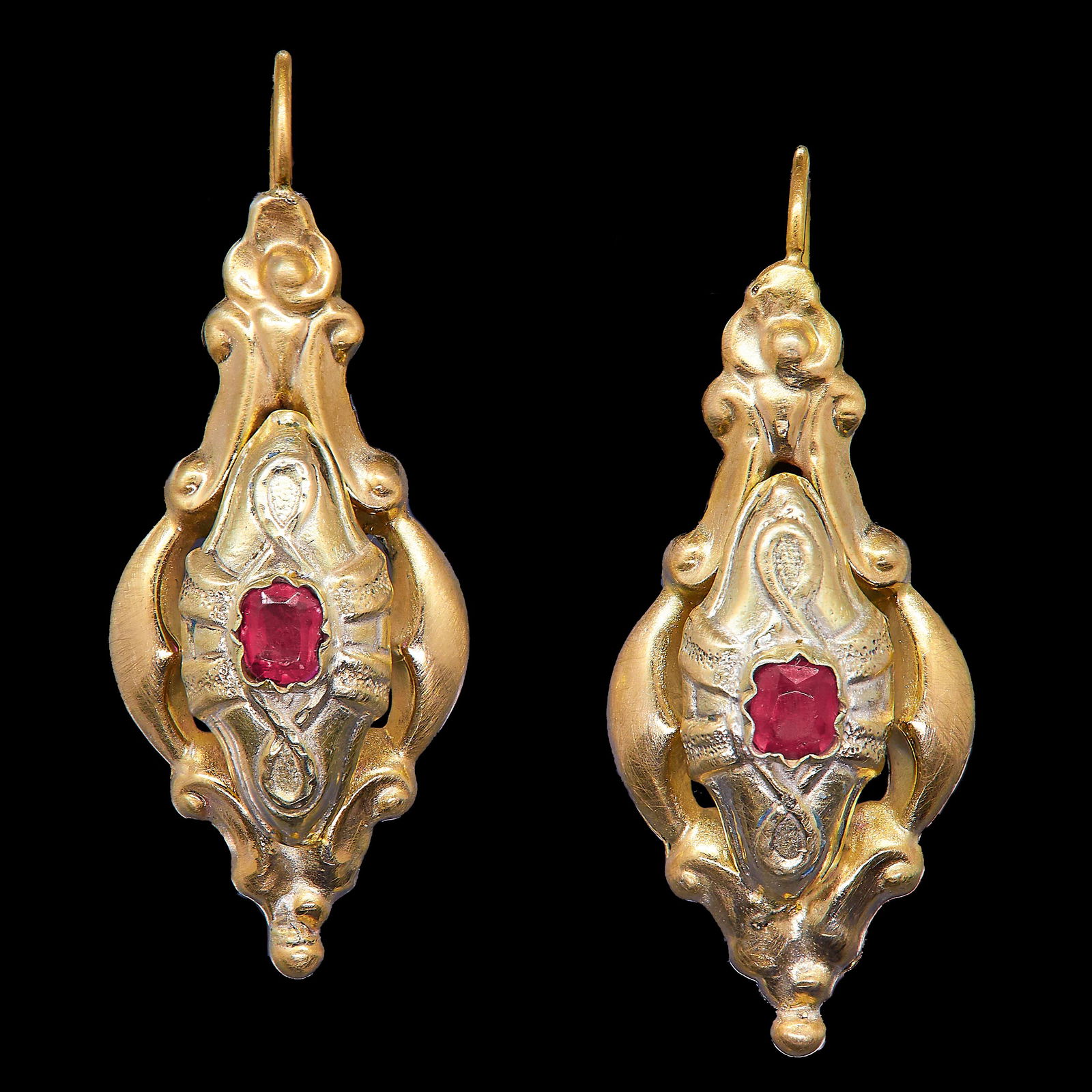 -NO RESERVE- PAIR OF ANTIQUE VICTORIAN EARRINGS (1 of 1)