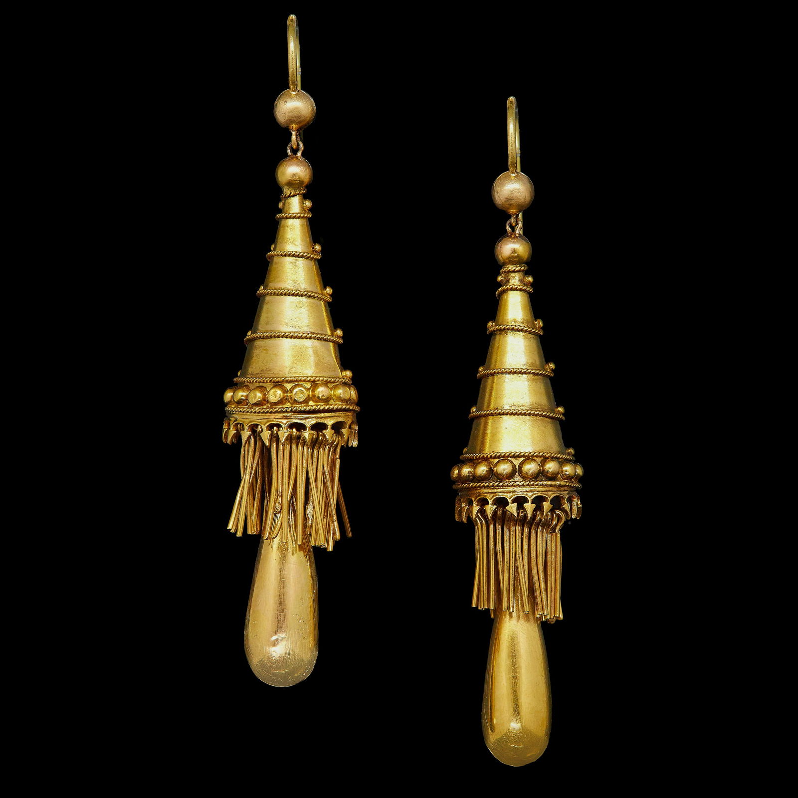 PAIR OF ANTIQUE VICTORIAN DROP EARRINGS (1 of 1)