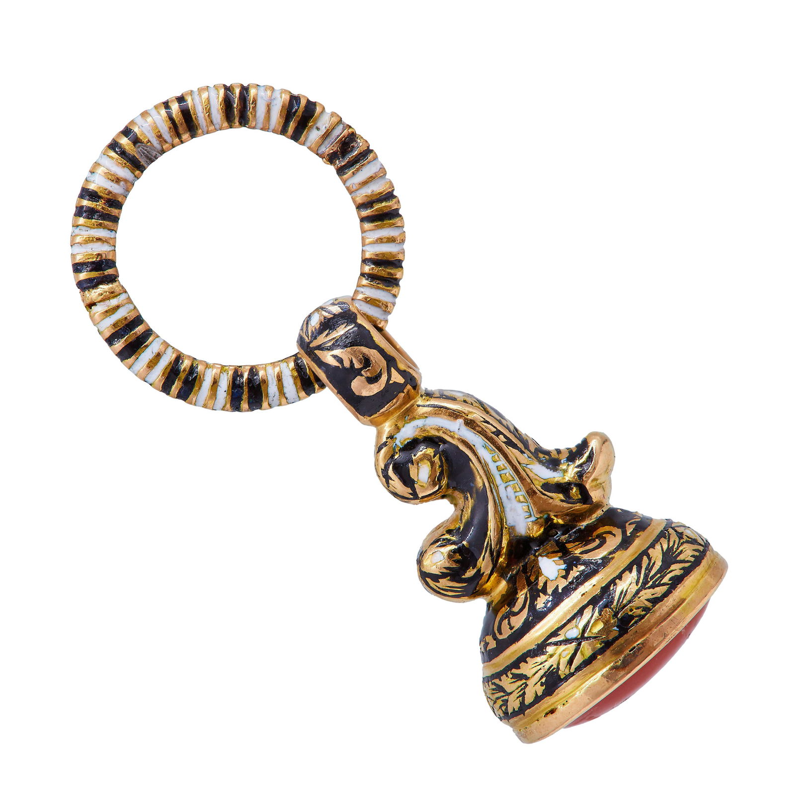 ANTIQUE ENAMEL INTAGLIO FOB SEAL (1 of 1)