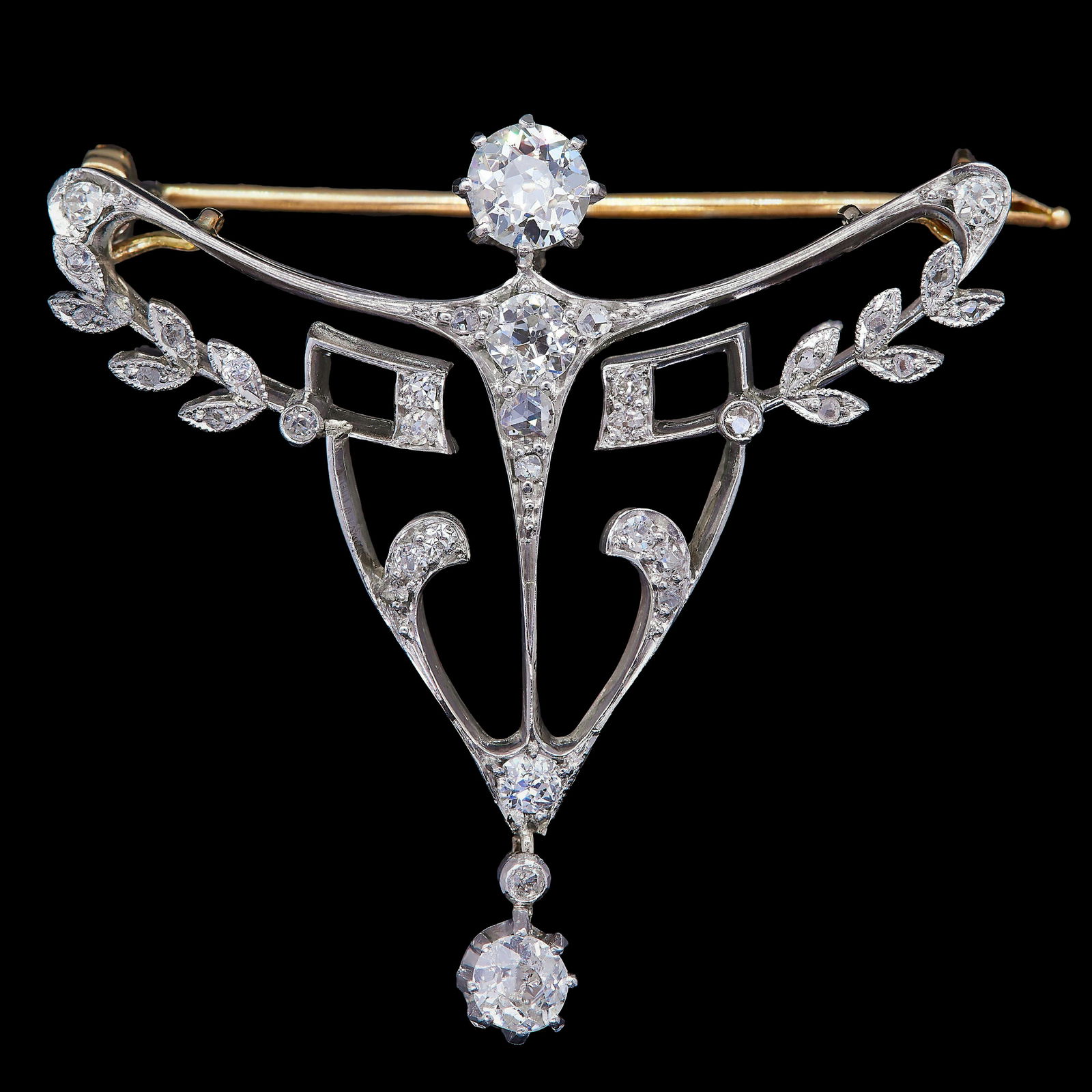 BELLE EPOQUE DIAMOND BROOCH (1 of 1)