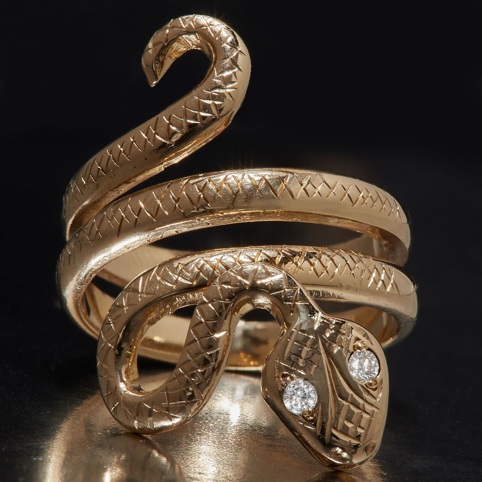 DIAMOND SNAKE RING (1 of 1)