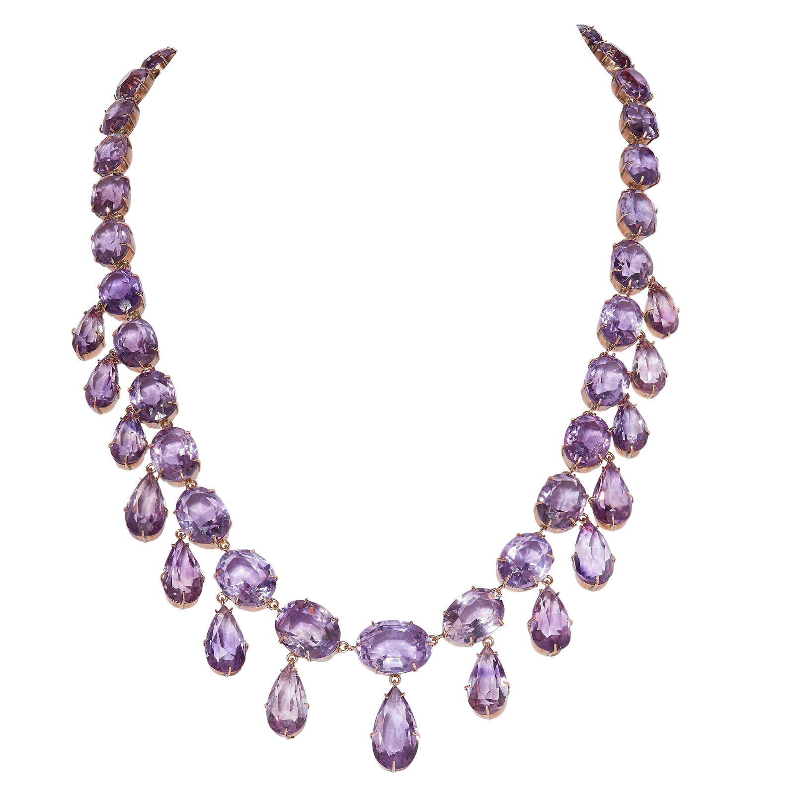 ANTIQUE AMETHYST DROP NECKLACE (1 of 1)