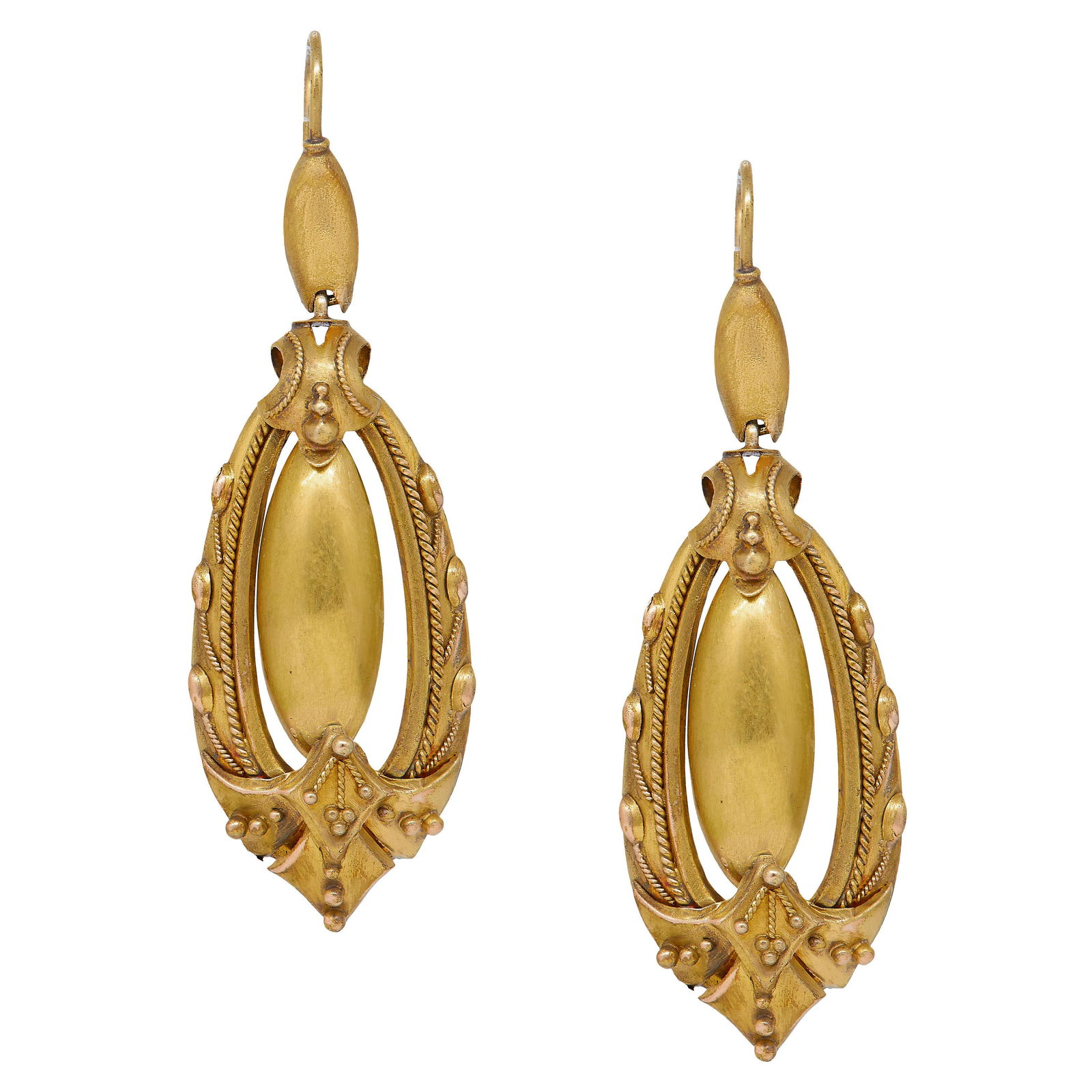 PAIR OF ANTIQUE VICTORIAN DROP EARRINGS (1 of 1)