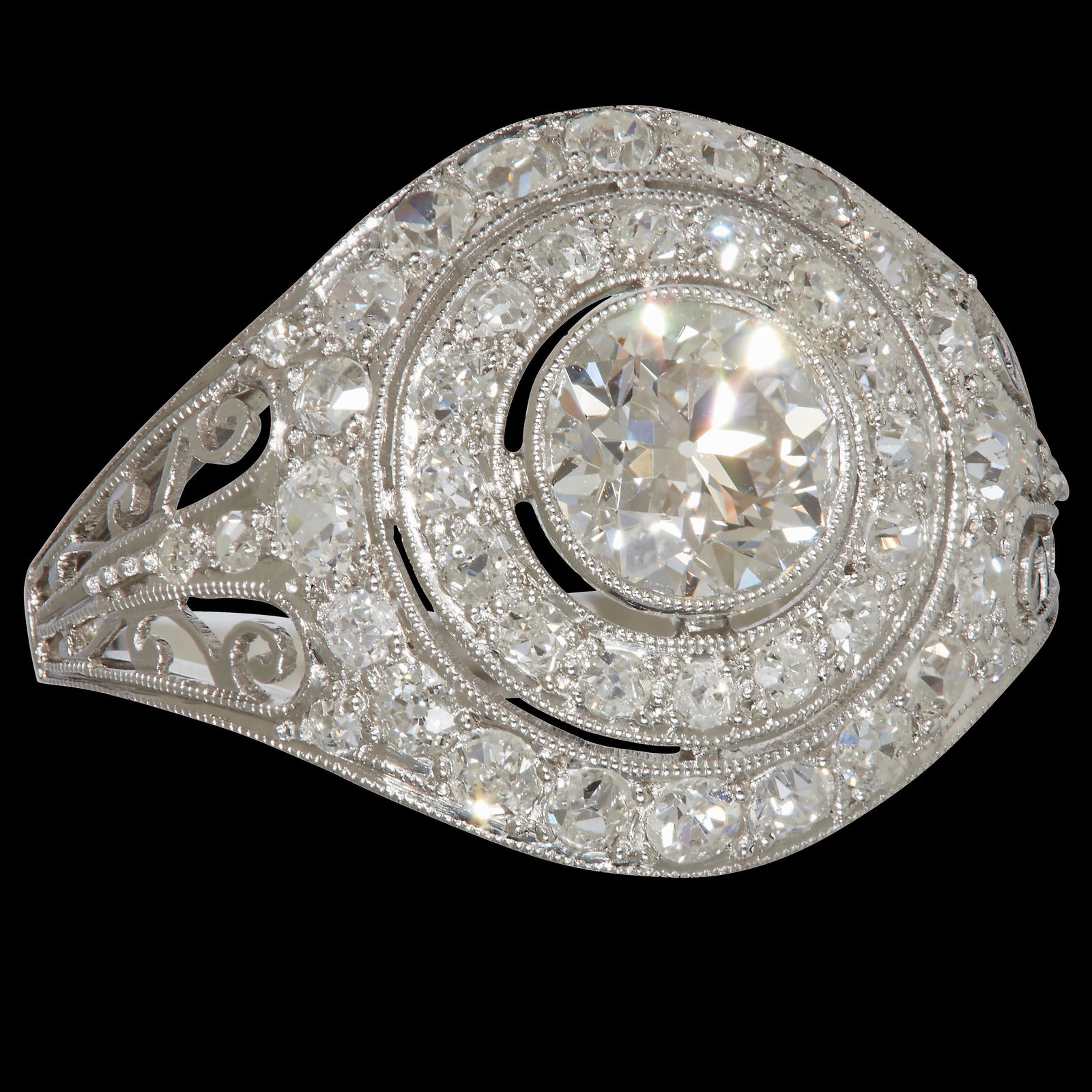 EDWARDIAN DIAMOND CLUSTER RING (1 of 1)