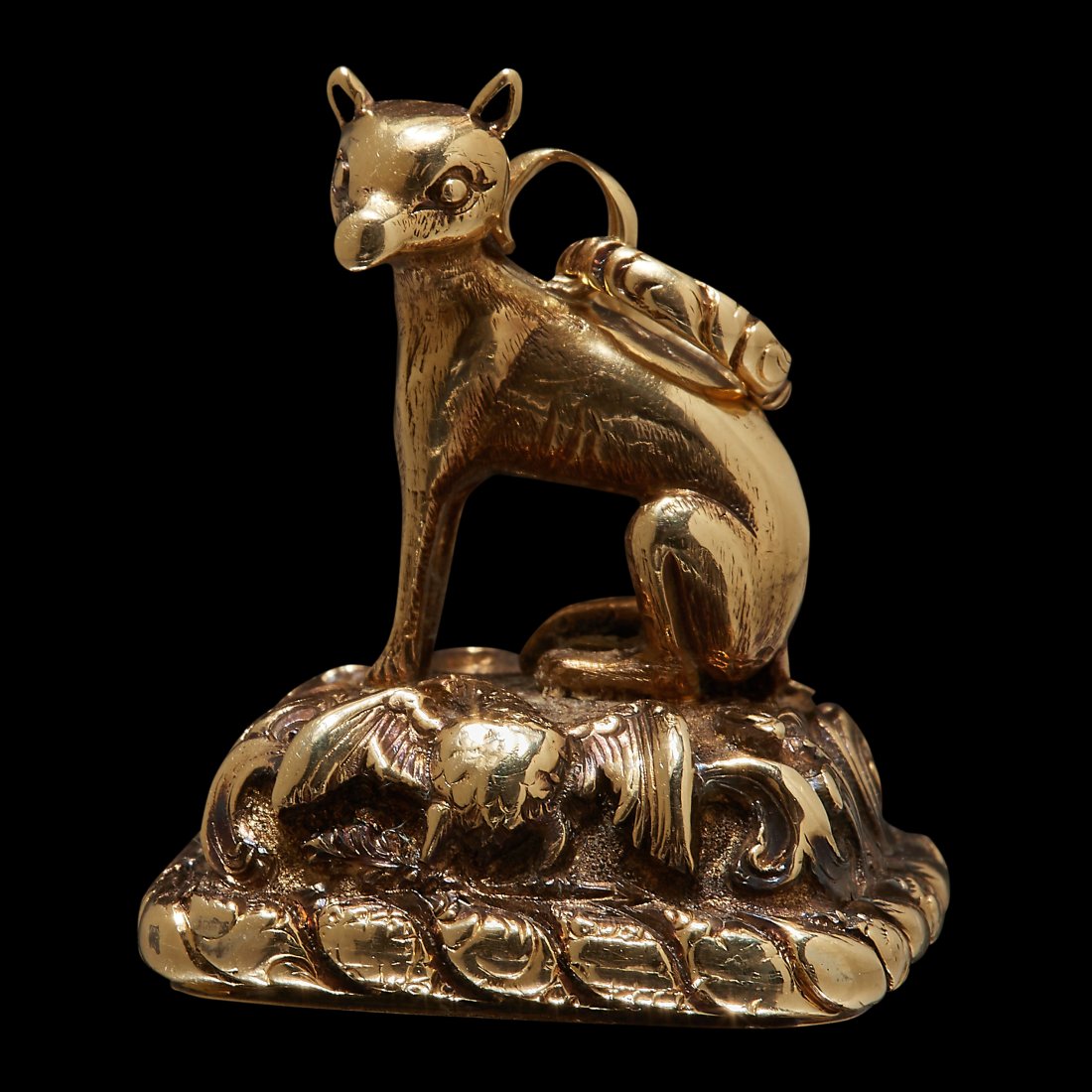 ANTIQUE CARNELIAN INTAGLIO FOB SEAL WITH FOX (1 of 2)