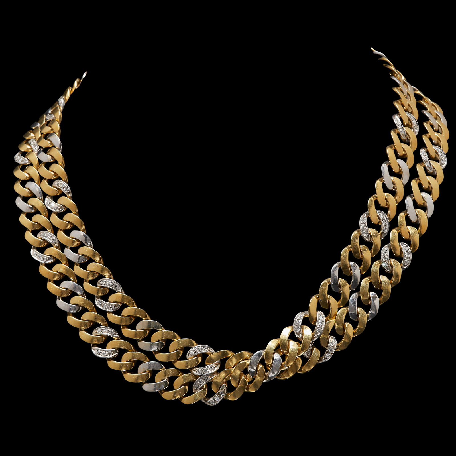 IMPRESSIVE LONG DIAMOND CURB LINK NECKLACE (1 of 1)