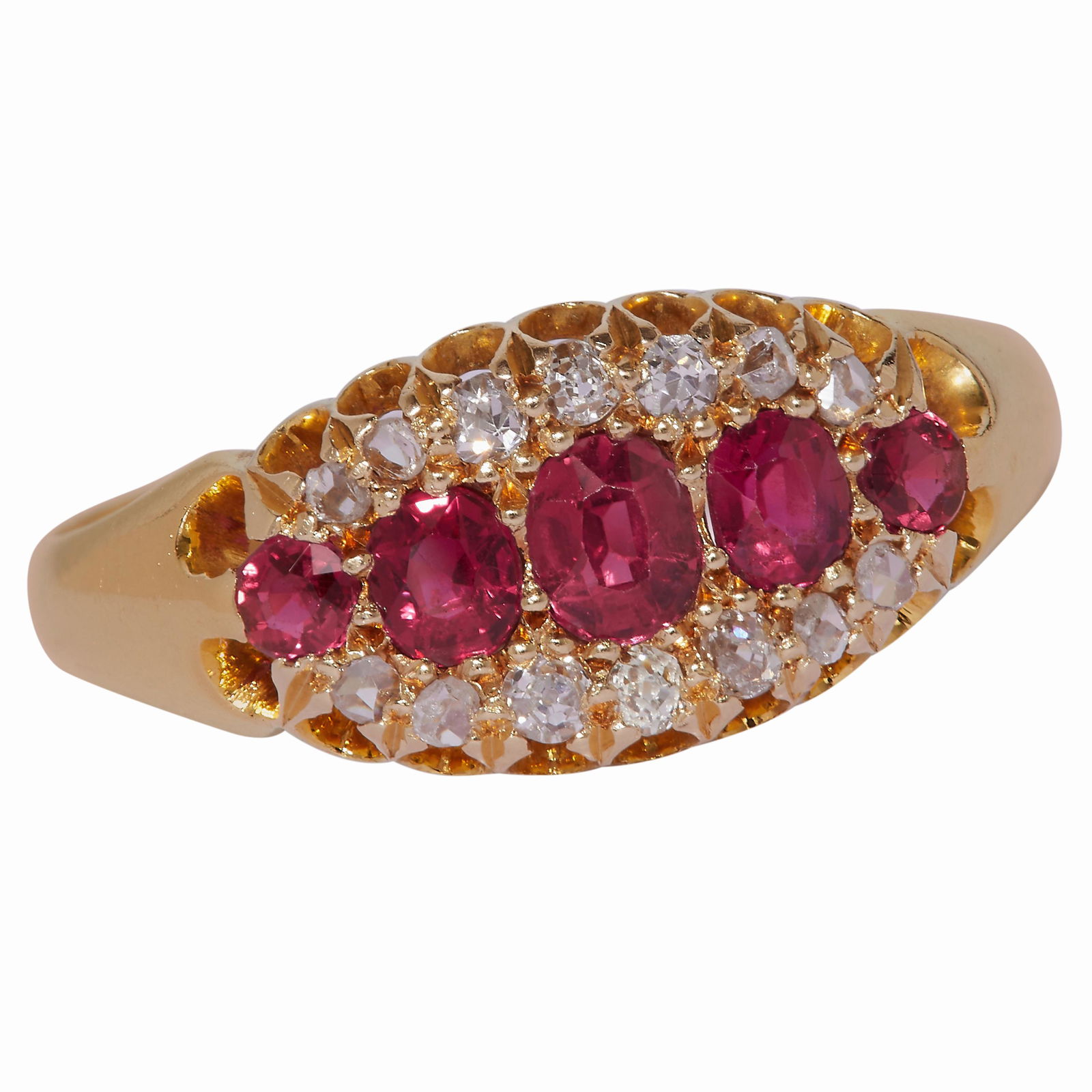 RUBY AND DIAMOND CLUSTER RING (1 of 1)