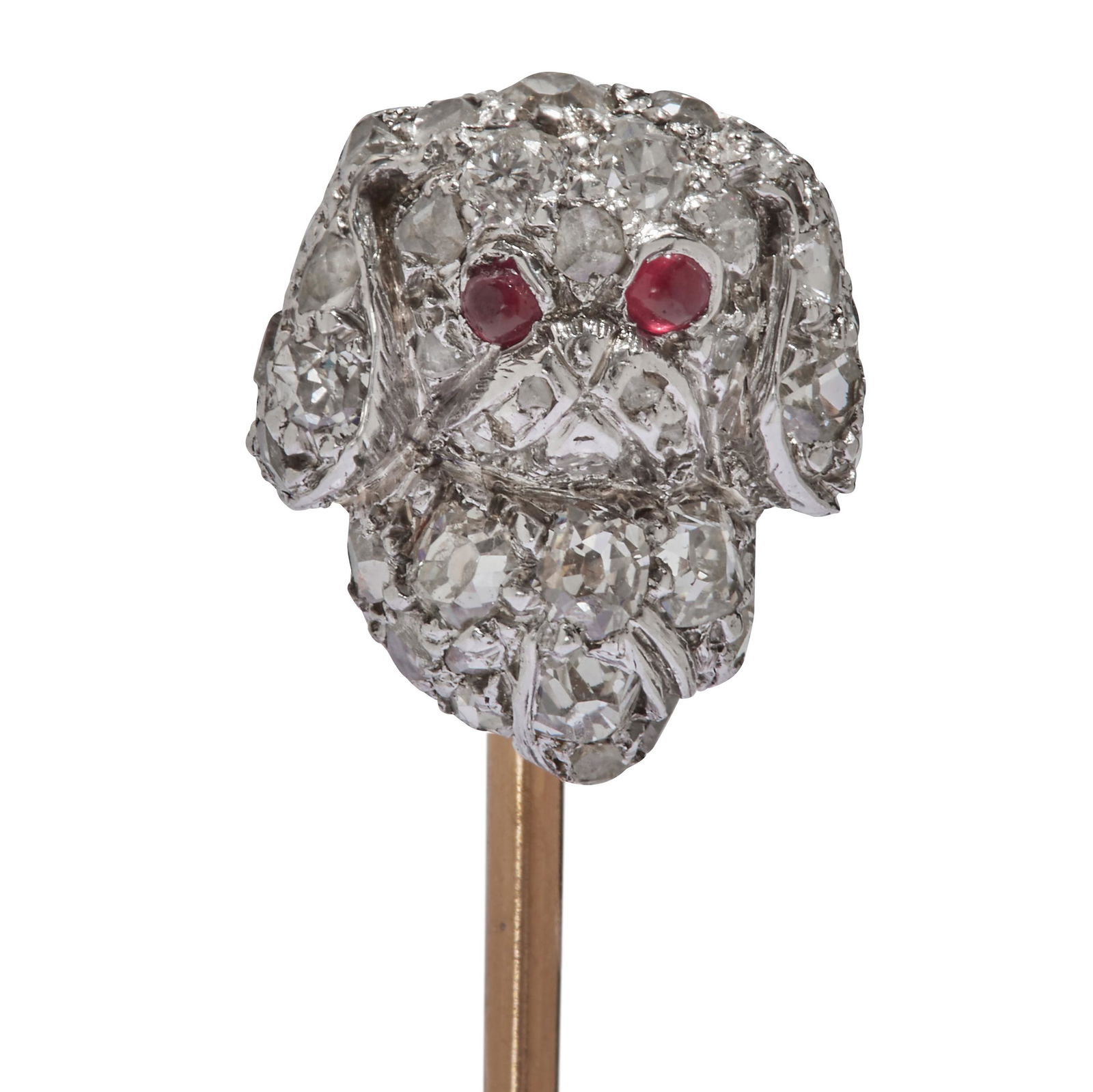 DIAMOND AND RUBY DOG STICK PIN (1 of 1)