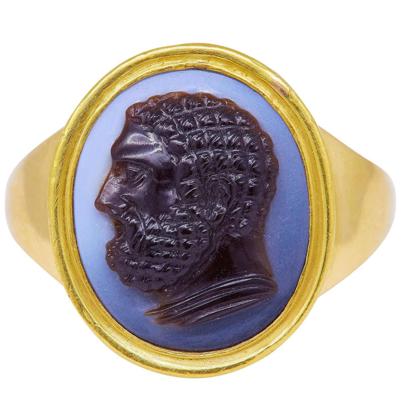 ANTIQUE HARDSTONE CAMEO RING (1 of 1)