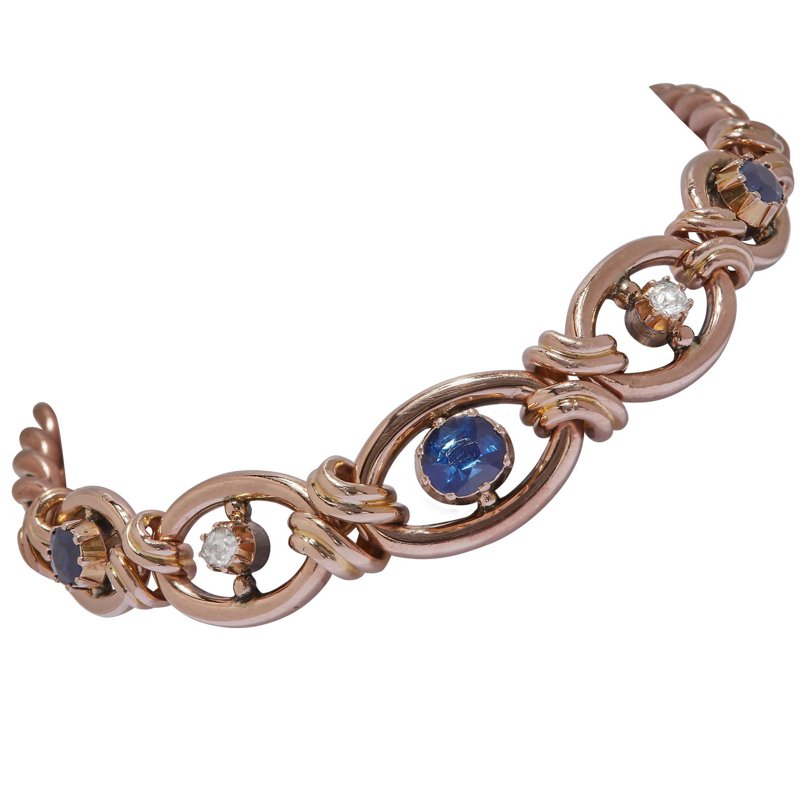 VICTORIAN SAPPHIRE AND DIAMOND BRACELET (1 of 1)