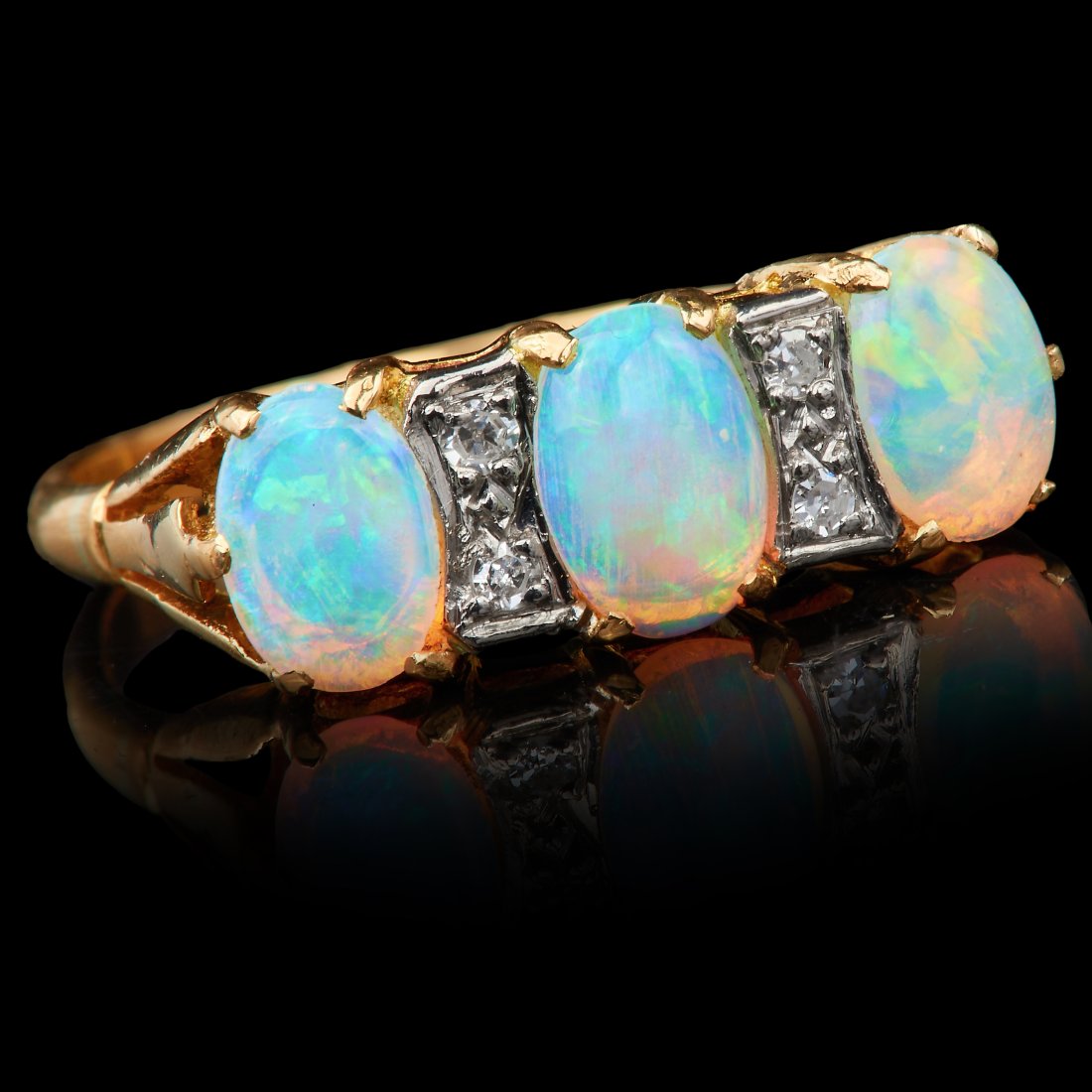 OPAL AND DIAMOND RING (1 of 1)