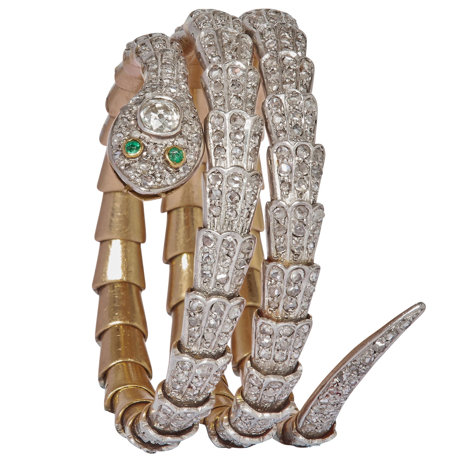 IMPORTANT DIAMOND SPRING SNAKE BANGLE (1 of 2)
