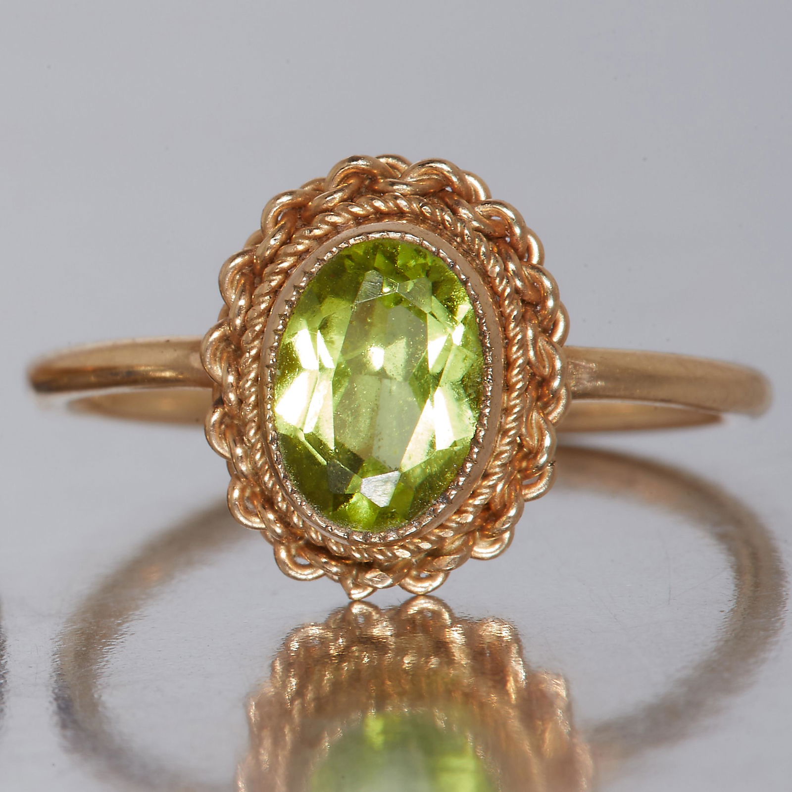 NO RESERVE, PERIDOT SOLITAIRE RING (1 of 1)