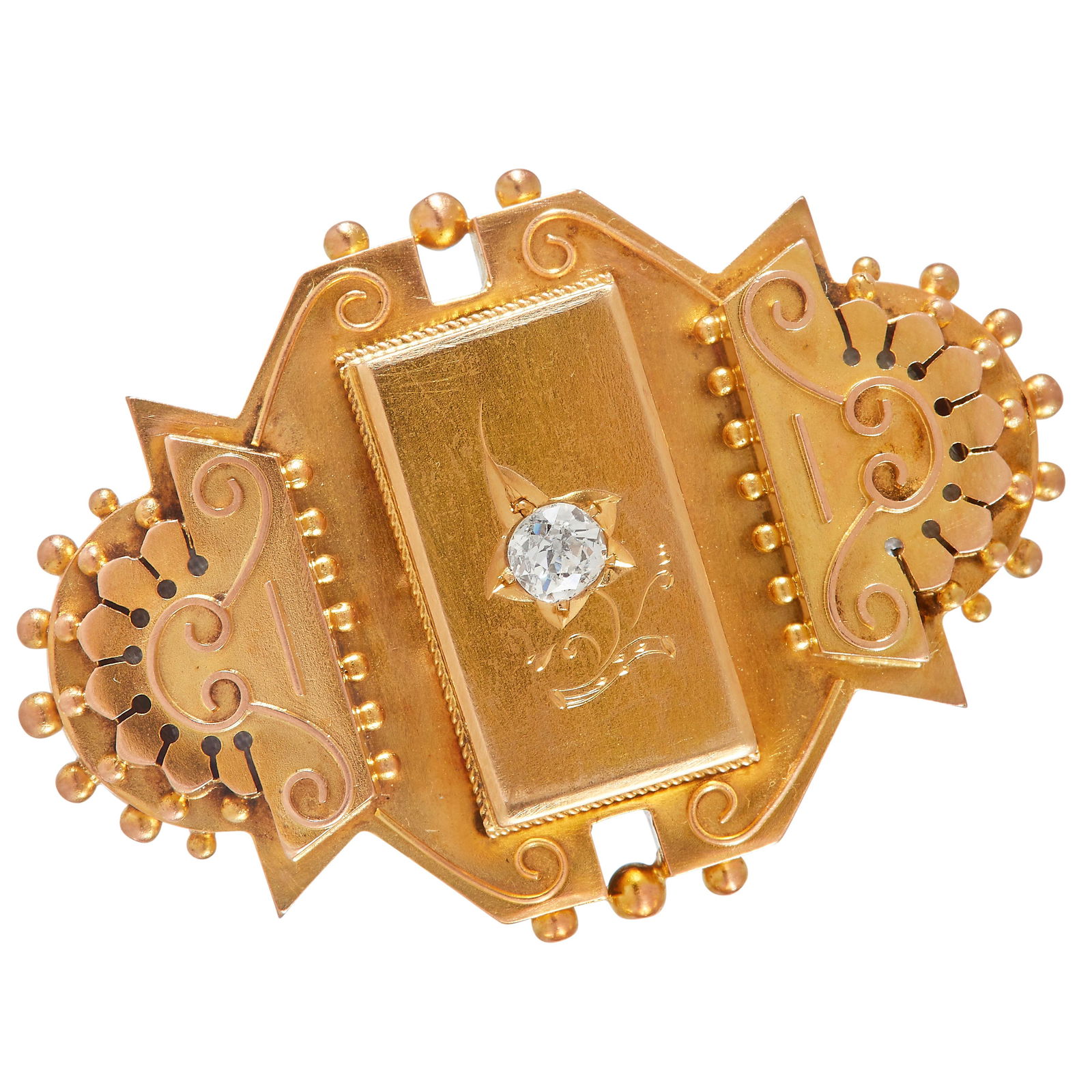 NO RESERVE, VICTORIAN DIAMOND BROOCH (1 of 1)