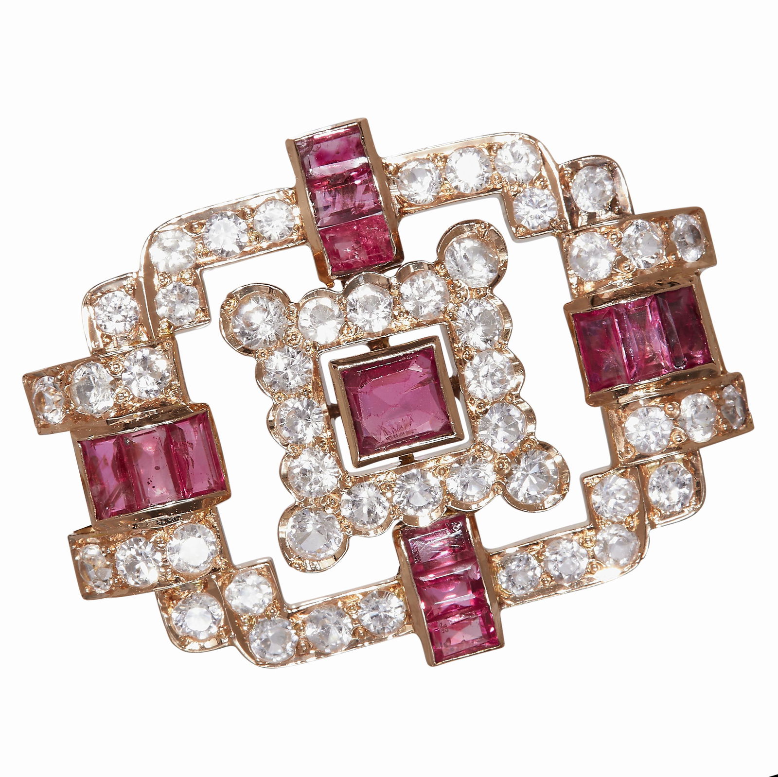 RUBY AND SAPPHIRE BROOCH (1 of 1)