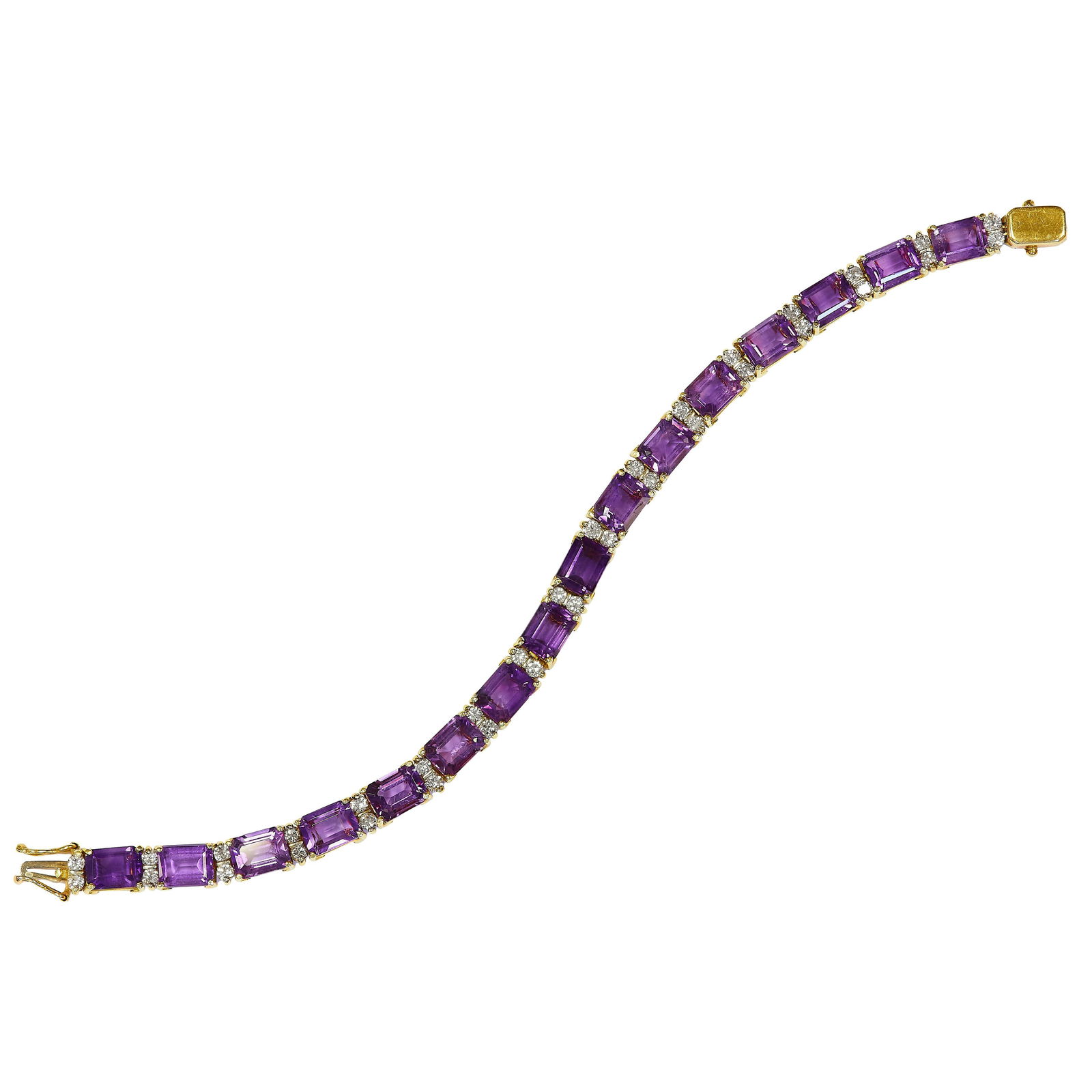 AMETHYST AND DIAMOND BRACELET (1 of 1)