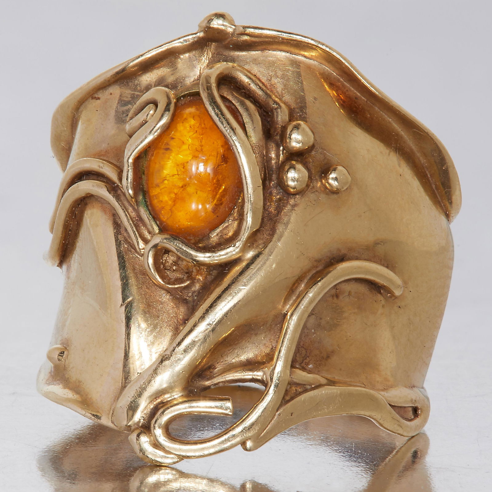 NO RESERVE, ART NOUVEAU 9 CT GOLD RING (1 of 1)