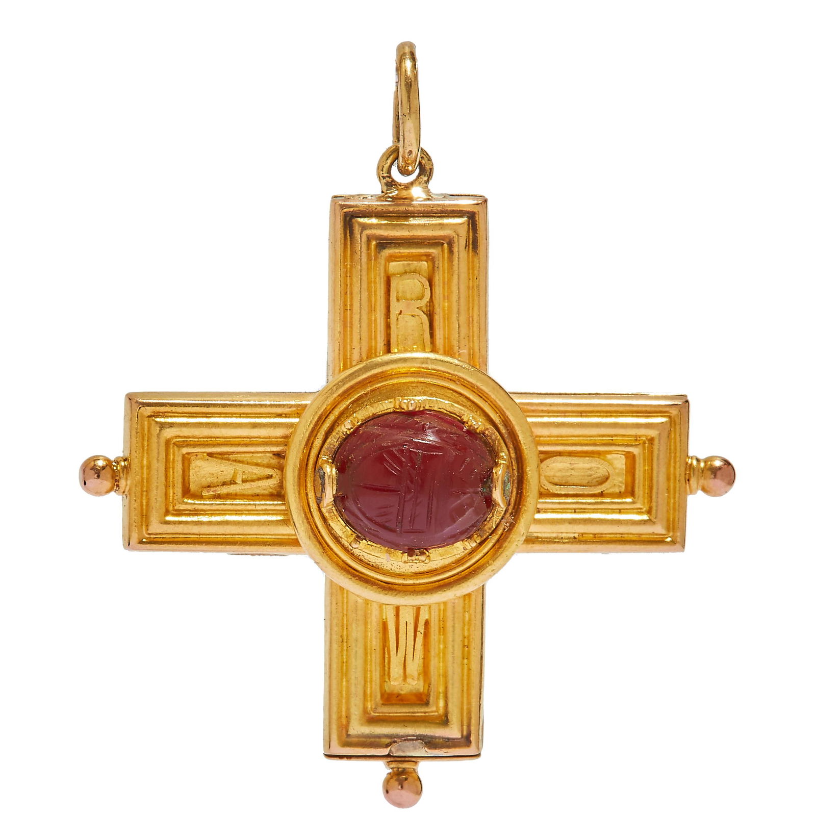ROMAN REVIVAL SCARAB CROSS PENDANT (1 of 1)