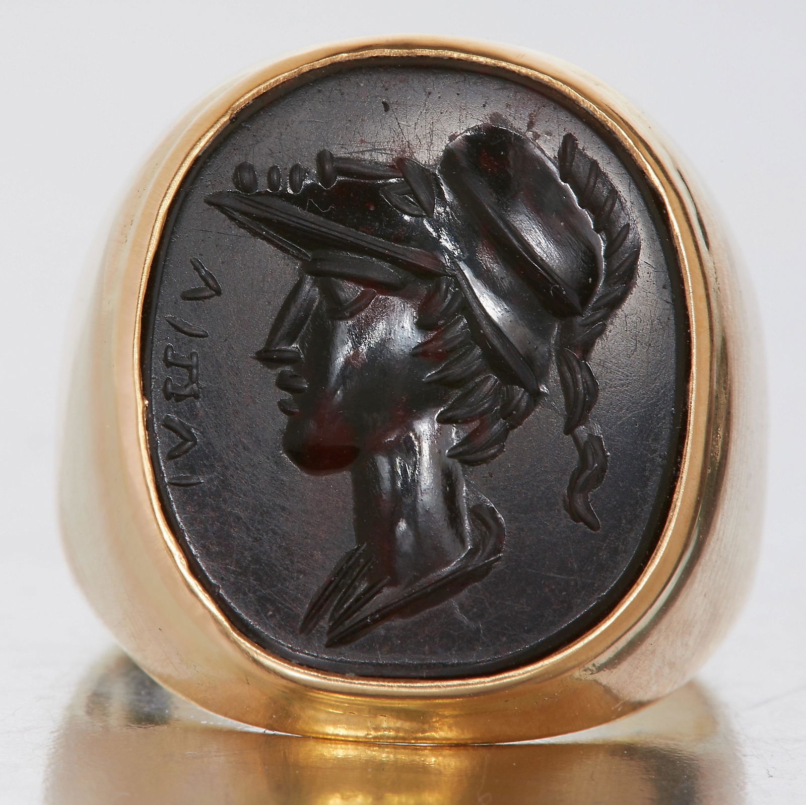 ANTIQUE HARD STONE INTAGLIO SEAL RING (1 of 1)