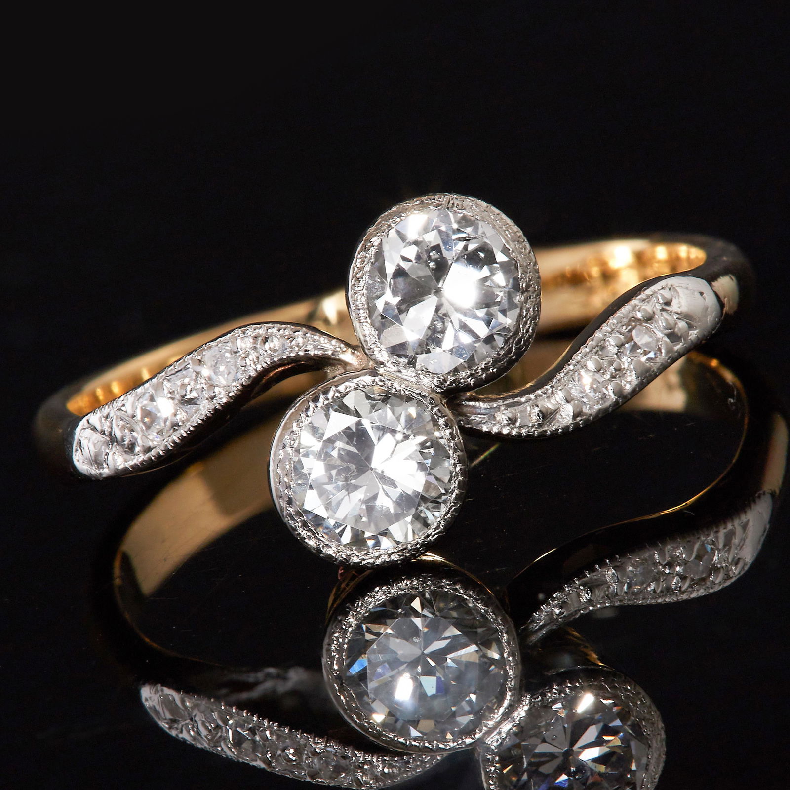 TWO STONE DIAMOND RING (1 of 1)