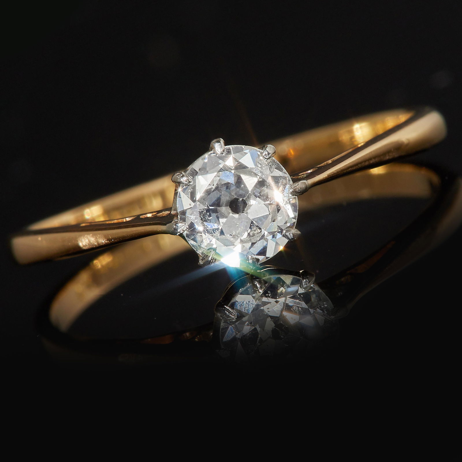 NO RESERVE, DIAMOND SOLITAIRE RING (1 of 1)
