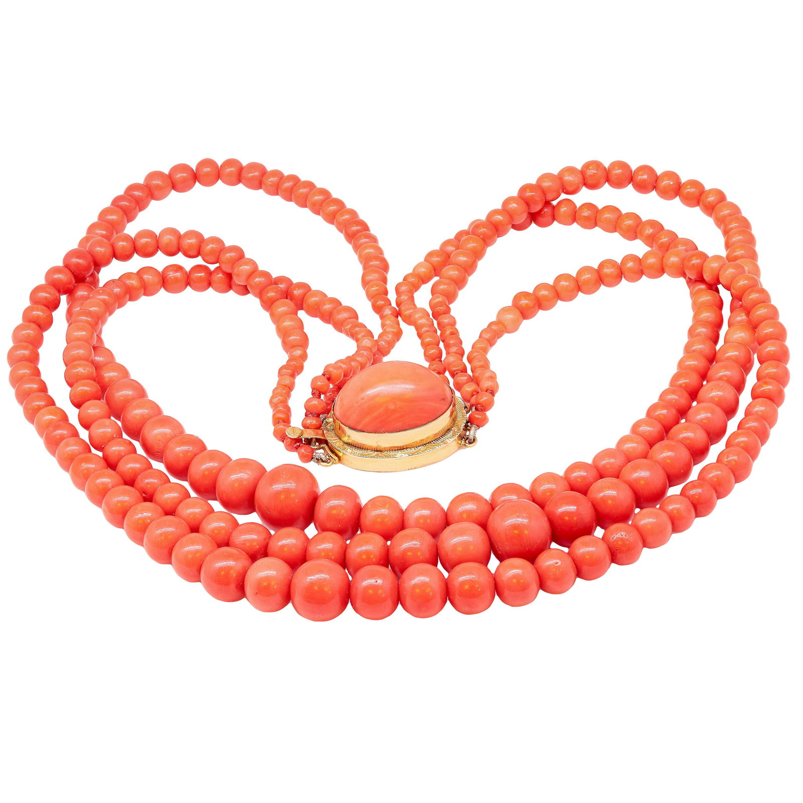 3-ROW CORAL NECKLACE (1 of 1)