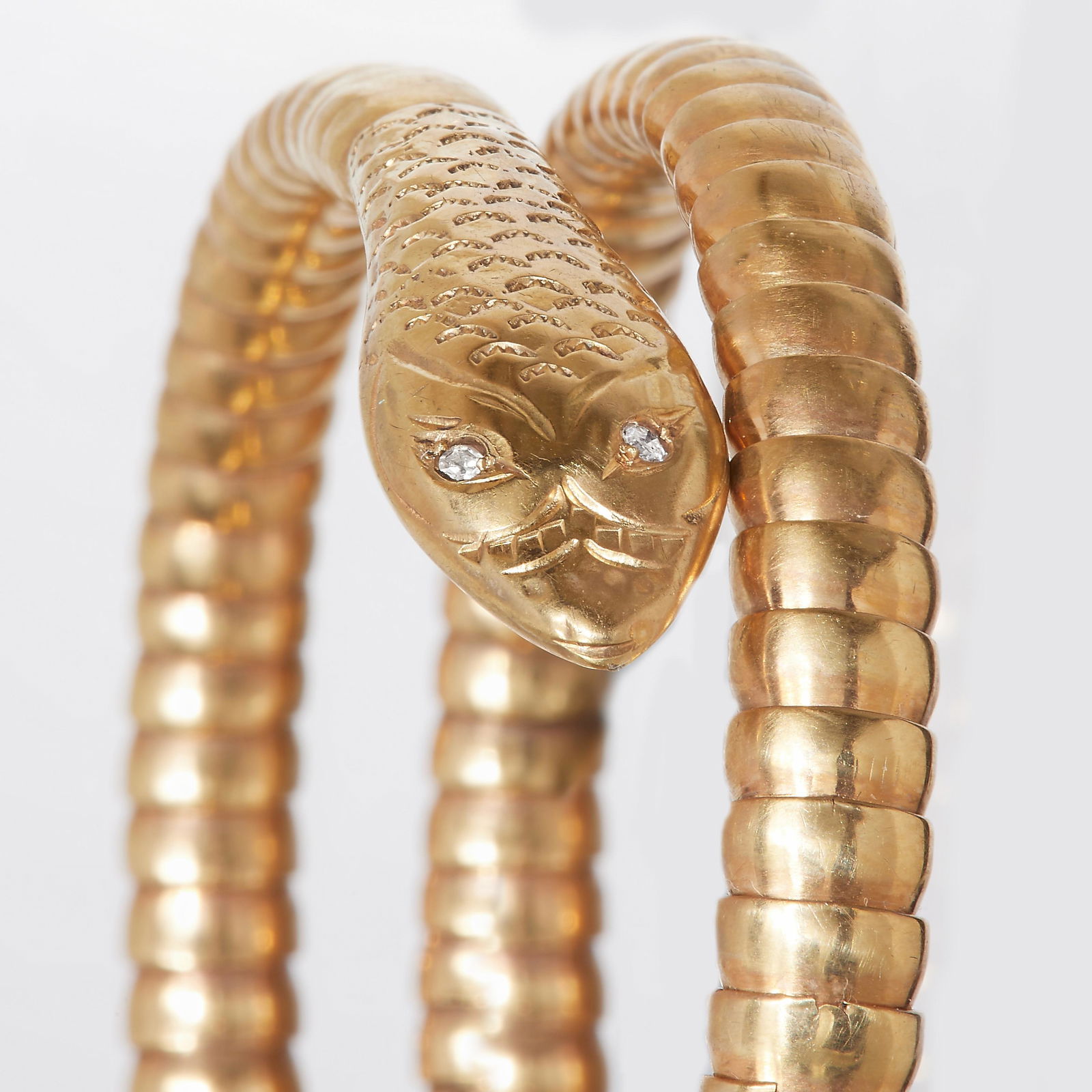 COILED DIAMOND SNAKE BANGLE (1 of 1)