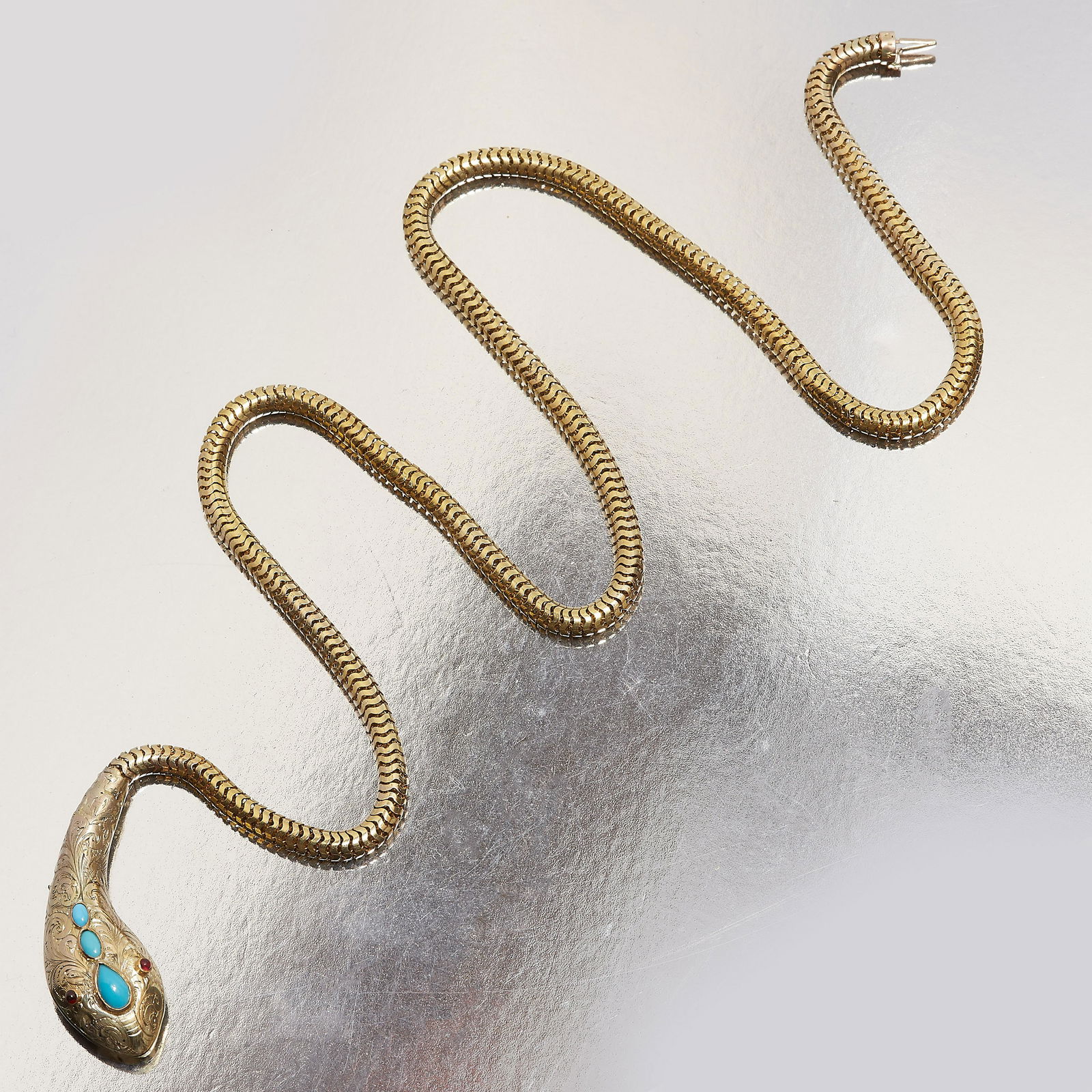 VICTORIAN TURQUOISE SNAKE NECKLACE (1 of 2)