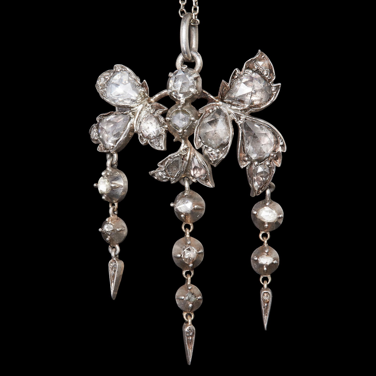 ANTIQUE GEORGIAN DIAMOND DROP PENDANT (1 of 1)