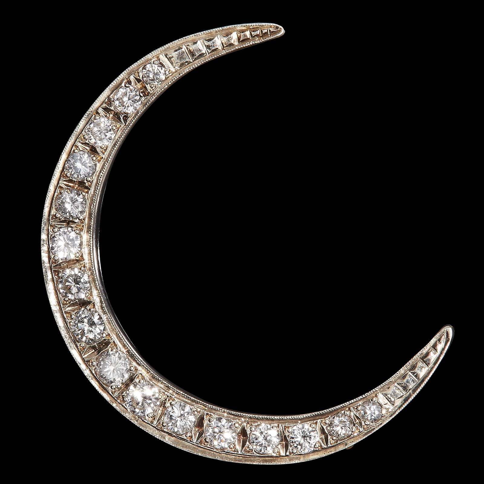 DIAMOND CRESCENT BROOCH (1 of 1)