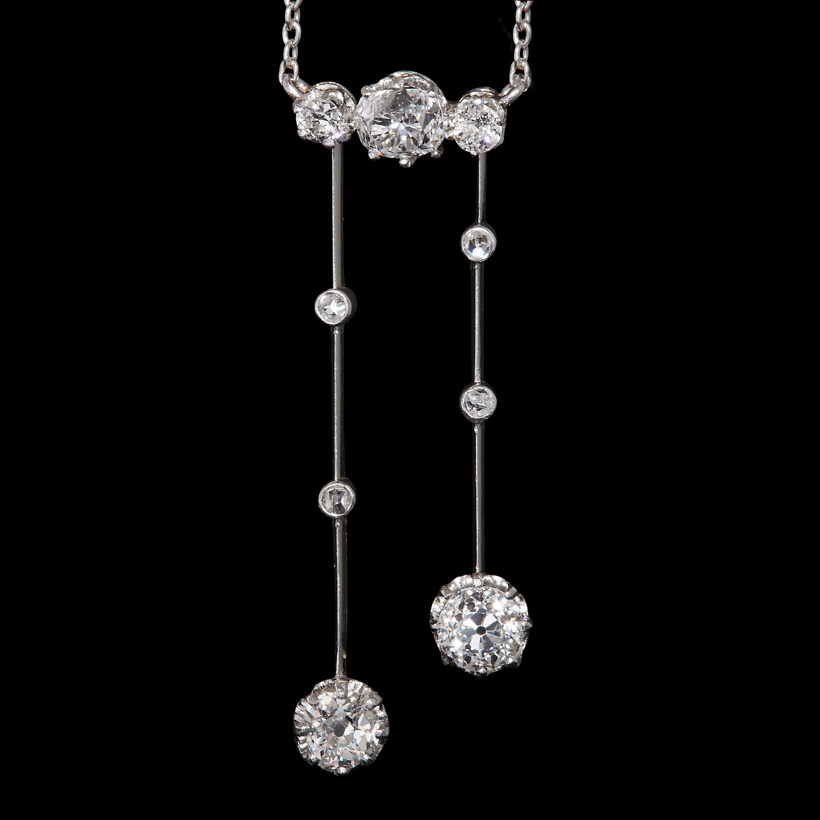 BELLE EPOQUE DIAMOND NEGLIGE PENDANT NECKLACE (1 of 1)