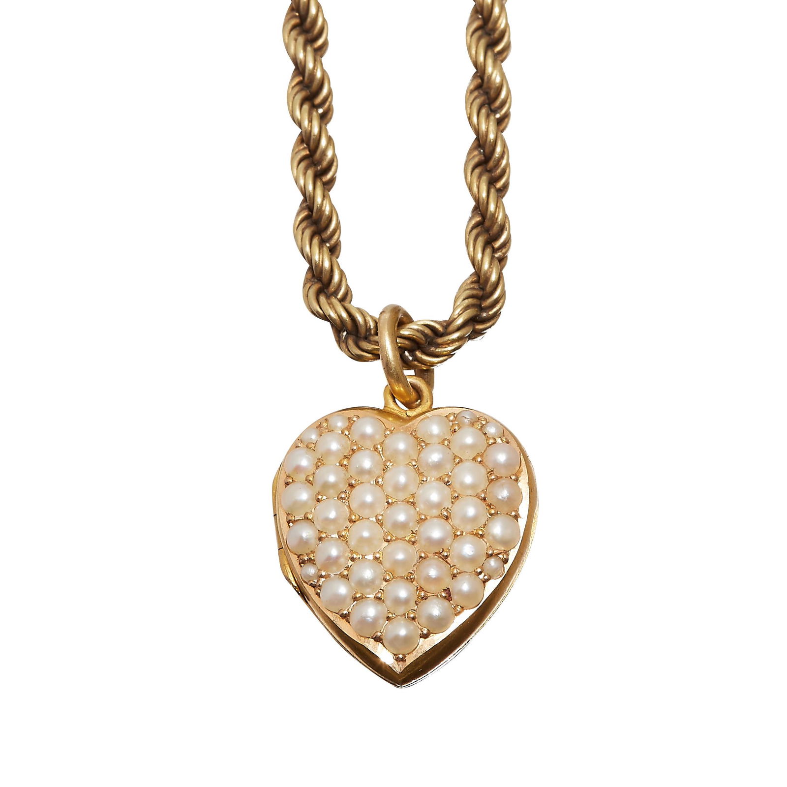 PEARL HEART LOCKET PENDANT (1 of 1)