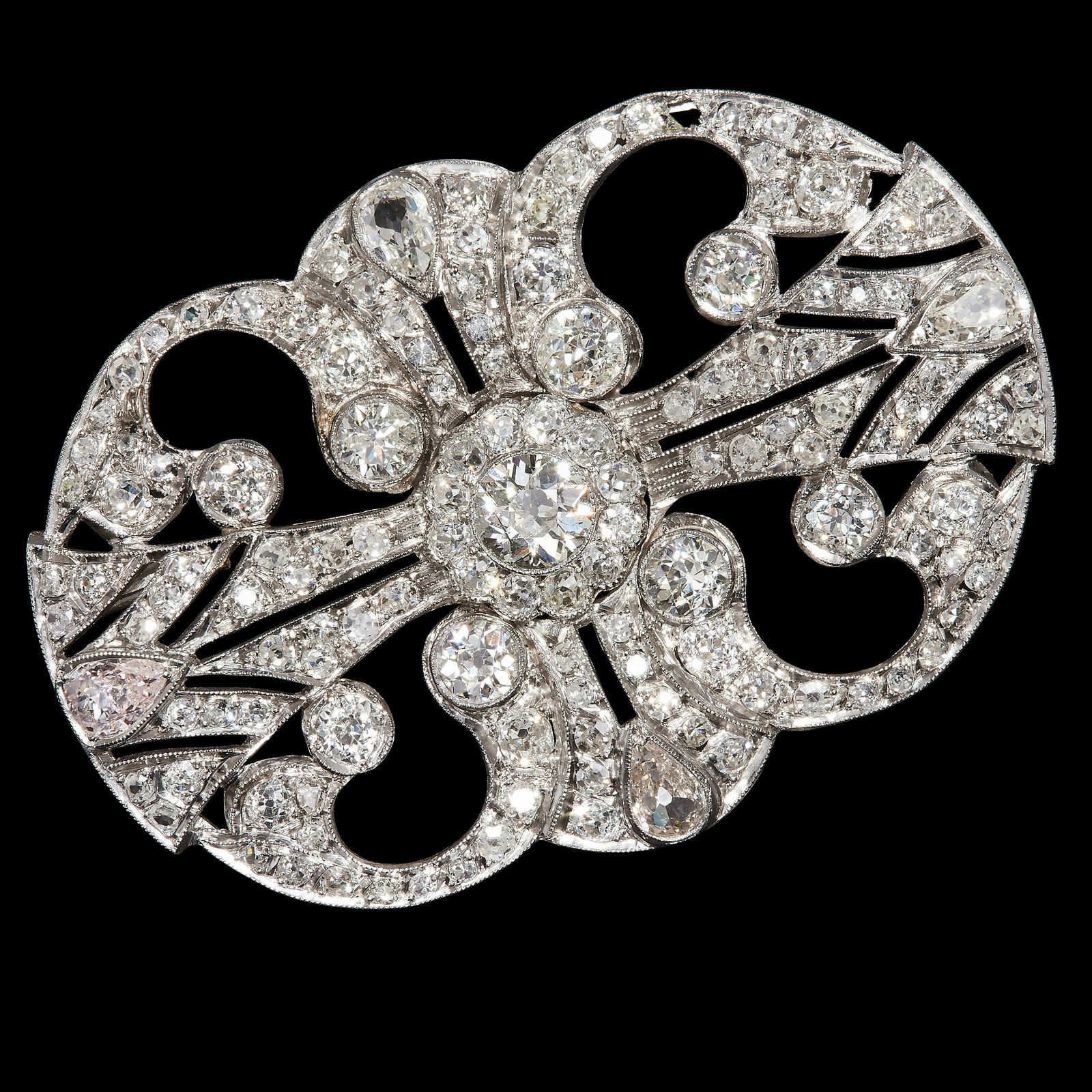 IMPRESSIVE ART DECO DIAMOND BROOCH (1 of 1)