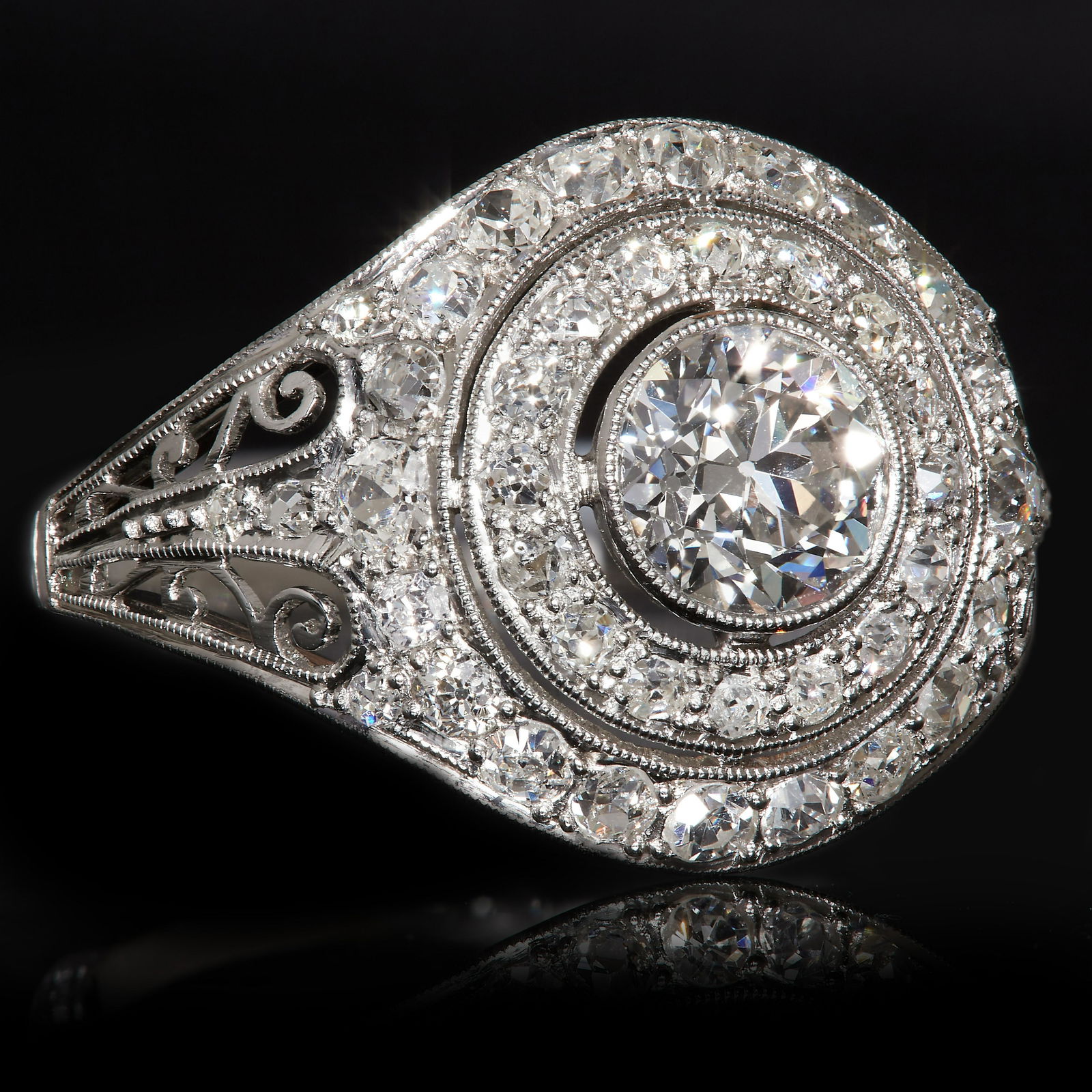 EDWARDIAN DIAMOND CLUSTER RING (1 of 1)