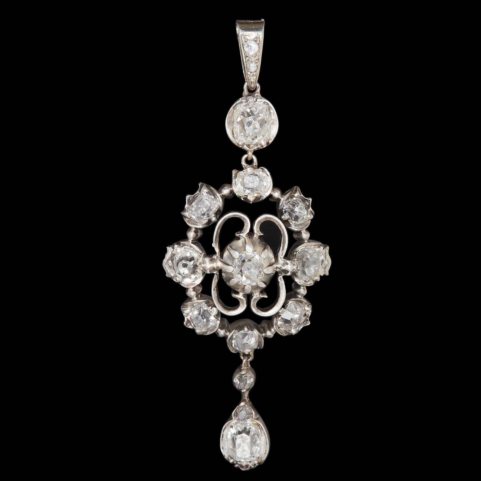 ANTIQUE DIAMOND DROP PENDANT (1 of 1)