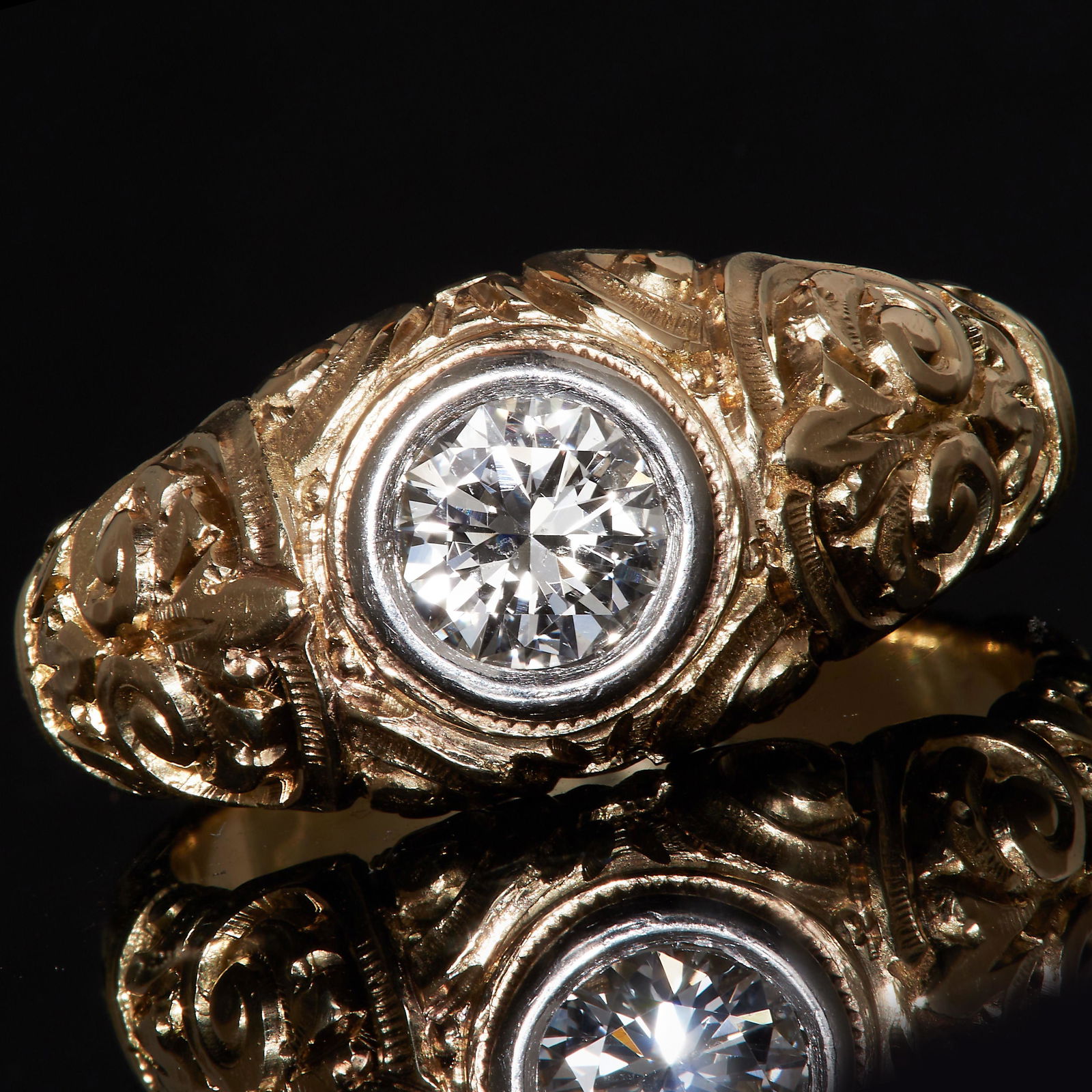 DIAMOND SOLITAIRE RING (1 of 1)