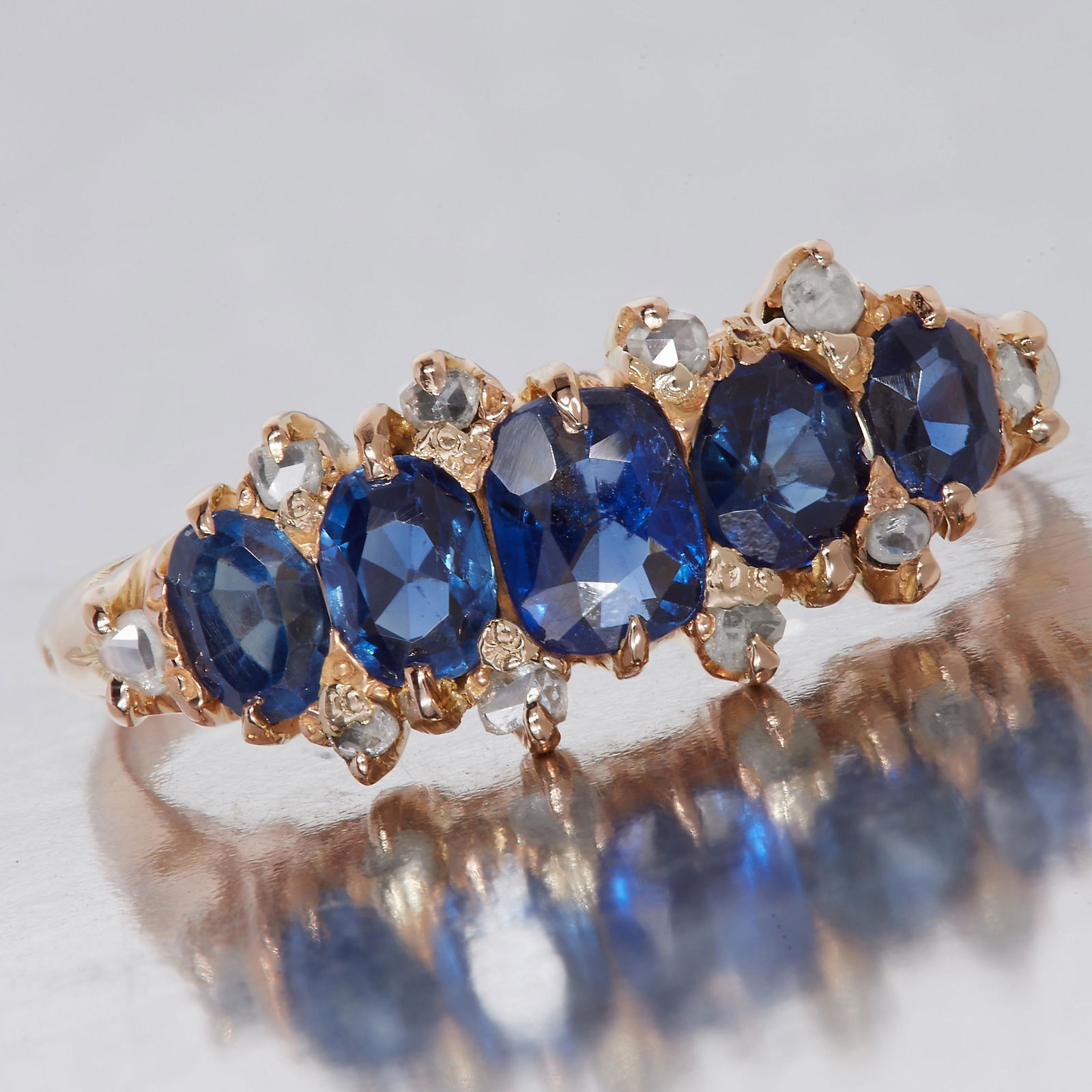 SAPPHIRE AND DIAMOND RING (1 of 1)