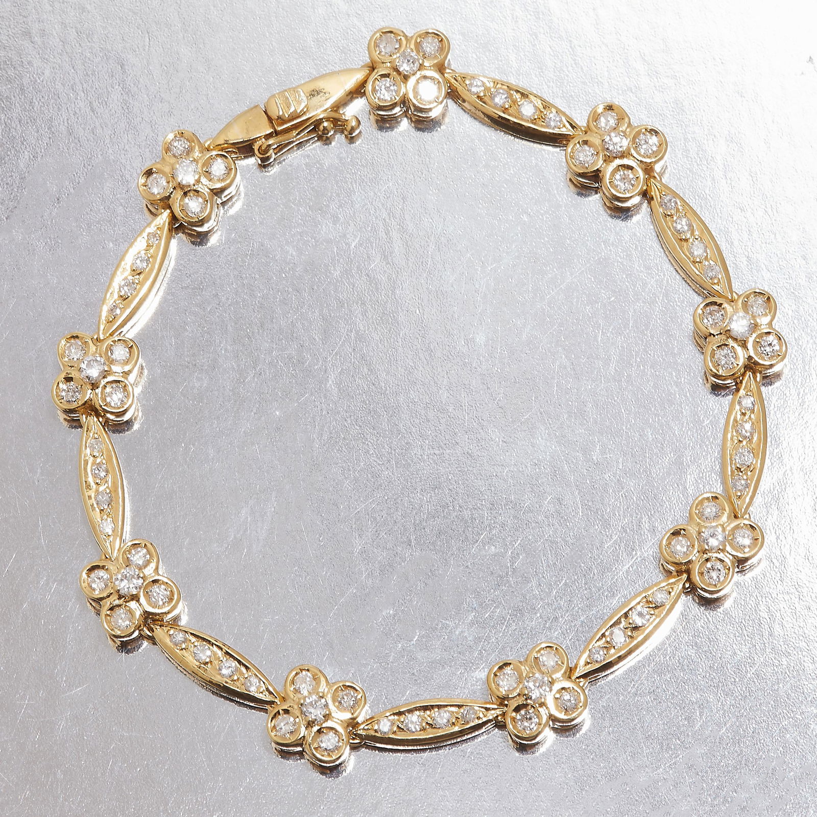 DIAMOND DAISY CLUSTER BRACELET (1 of 1)