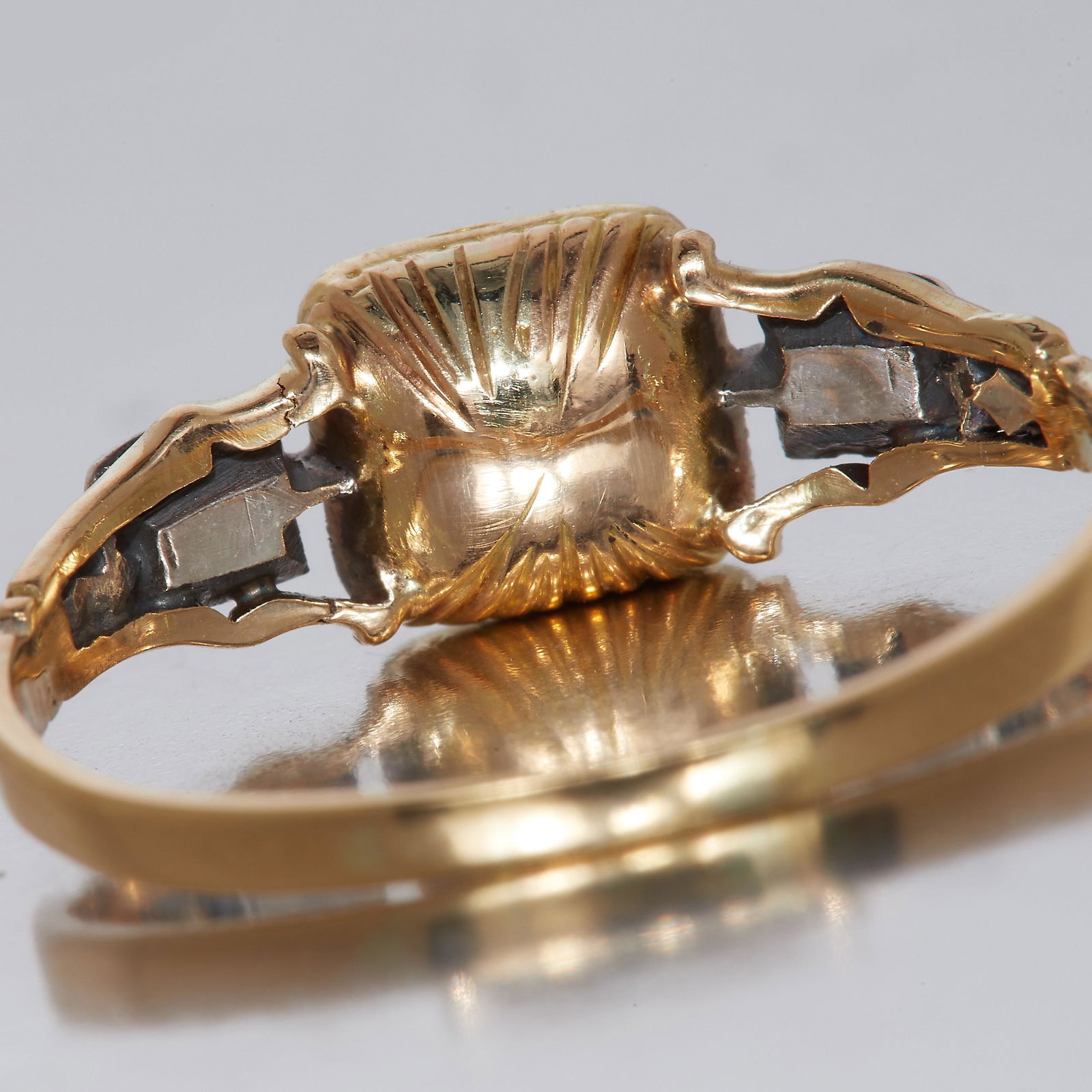 GEORGIAN GARNET AND DIAMOND RING (1 of 2)