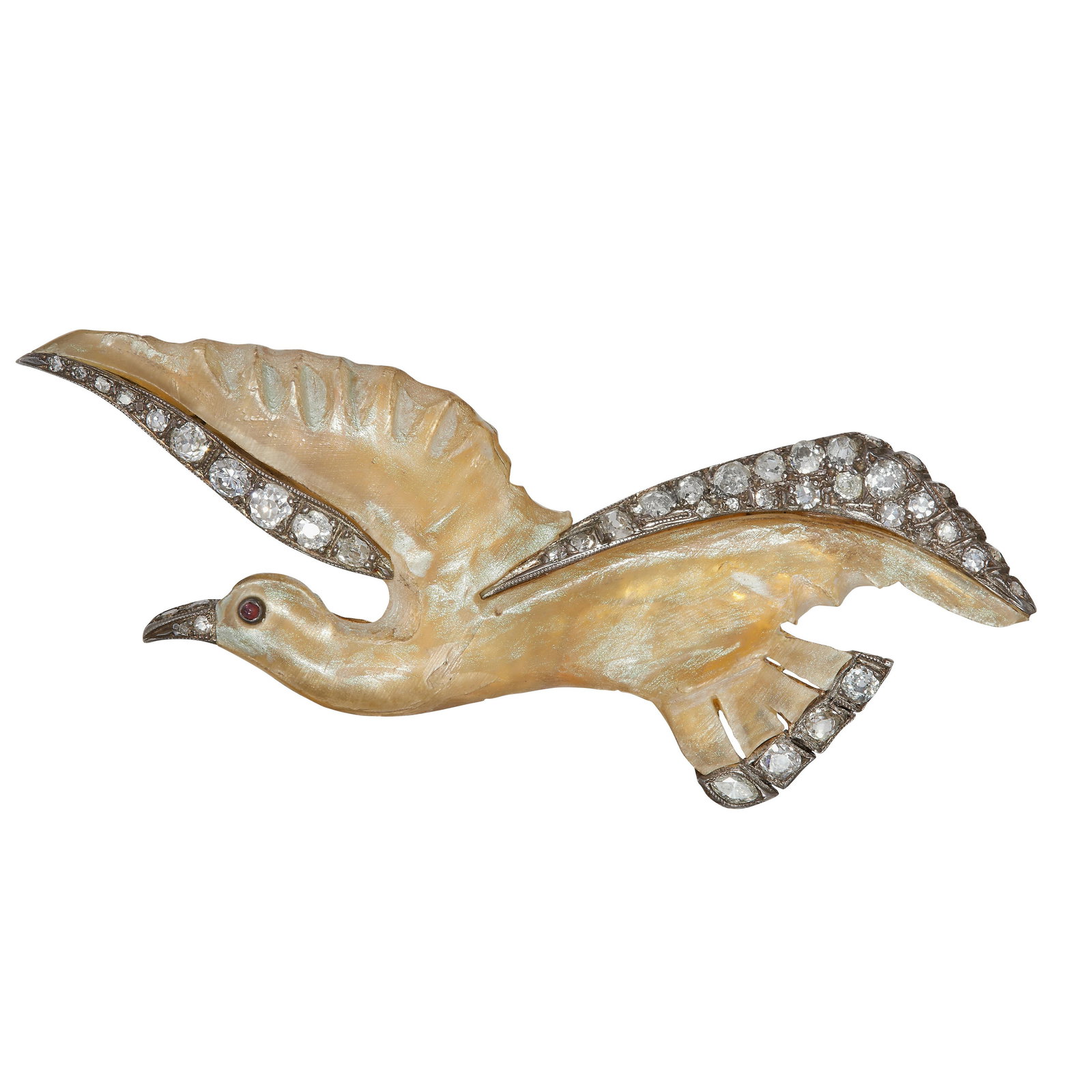EDWARDIAN DIAMOND BIRD BROOCH (1 of 1)