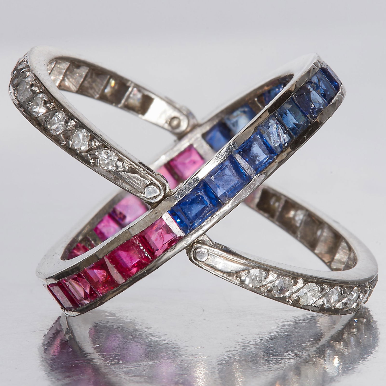 SAPPHIRE, RUBY AND DIAMOND DAY AND NIGHT RING (1 of 1)
