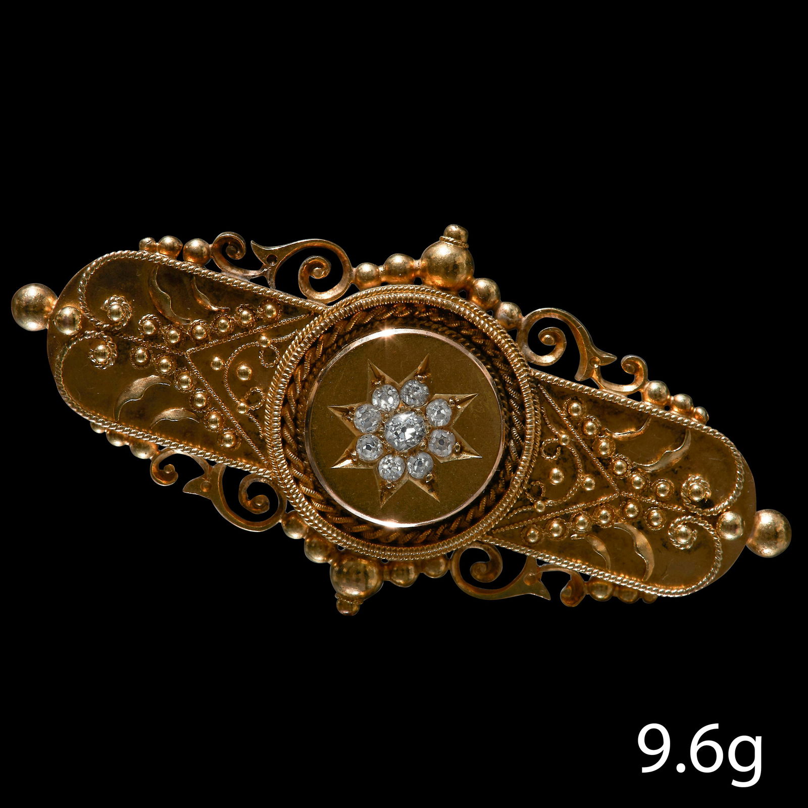 ANTIQUE VICTORIAN DIAMOND BROOCH (1 of 1)