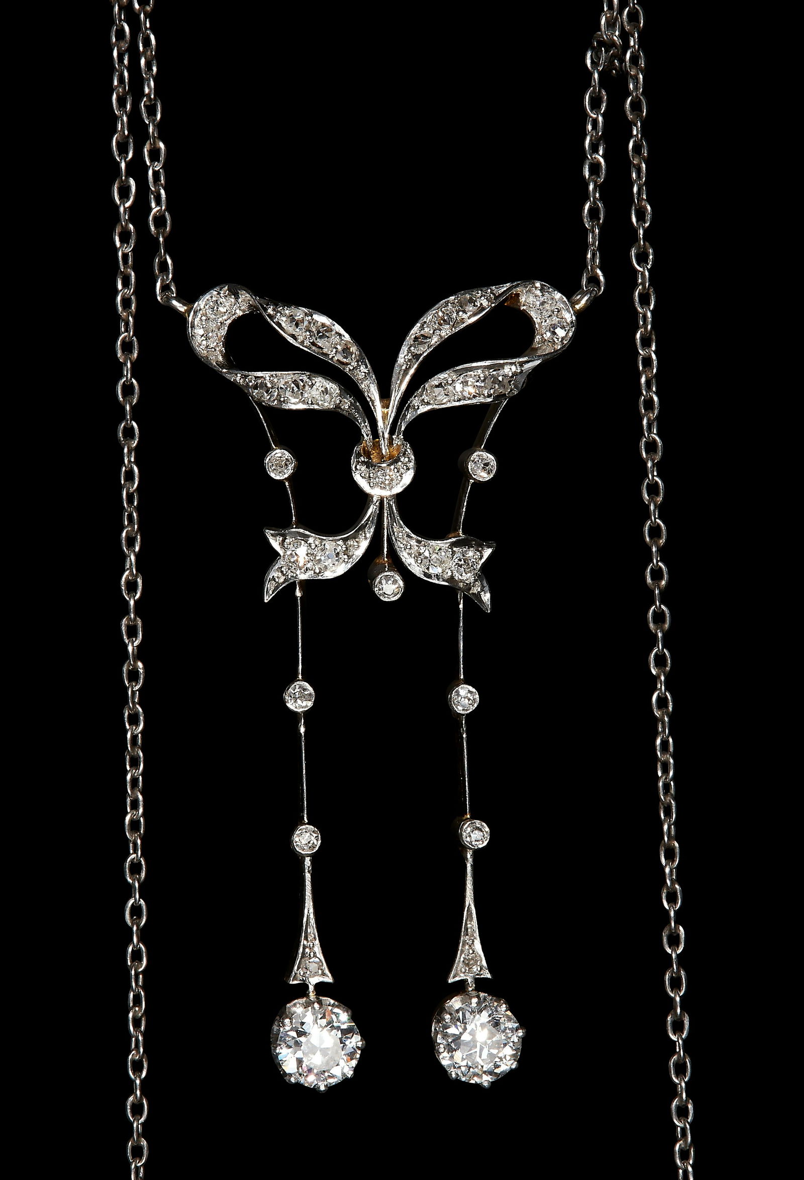 EDWARDIAN NEGLIGE DIAMOND DROP NECKLACE (1 of 1)