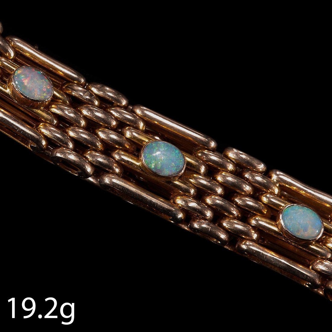 EDWARDIAN GOLD OPAL GATE LINK BRACELET (1 of 2)