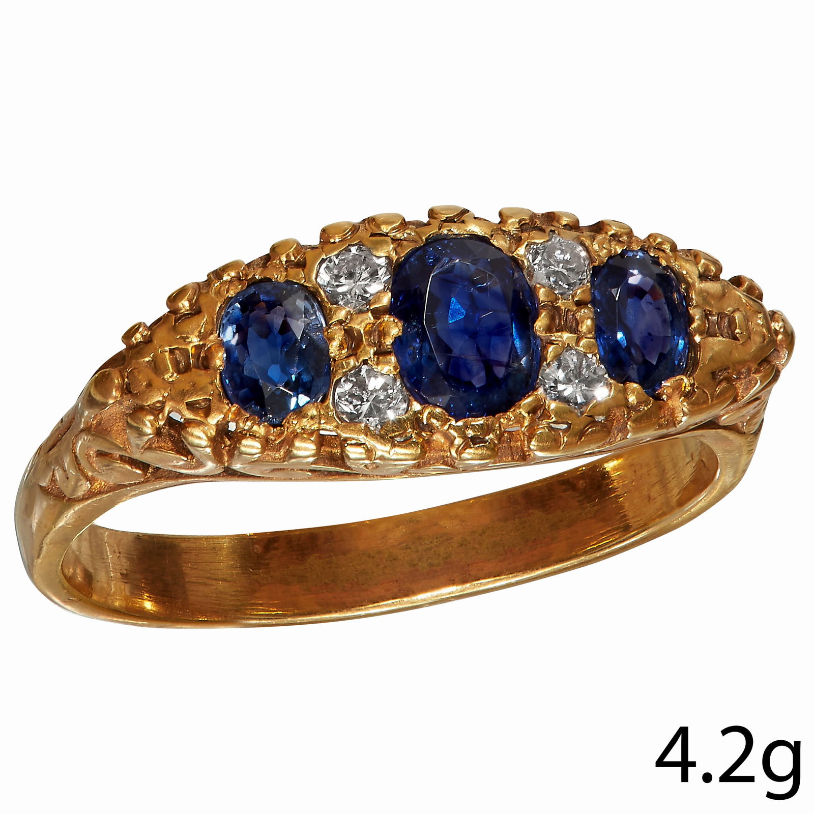 SAPPHIRE AND DIAMOND RING (1 of 1)
