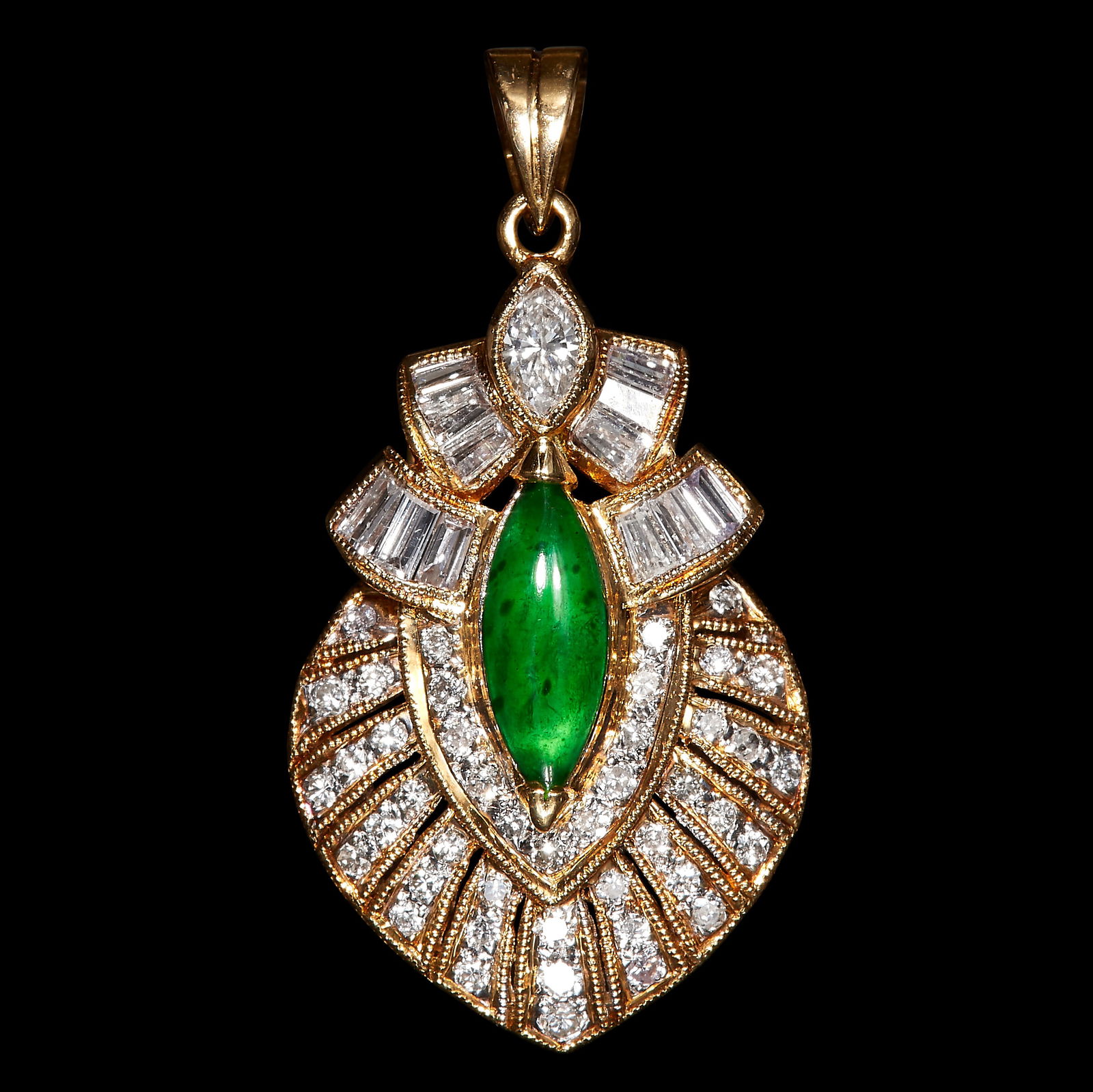 JADE AND DIAMOND PENDANT (1 of 1)