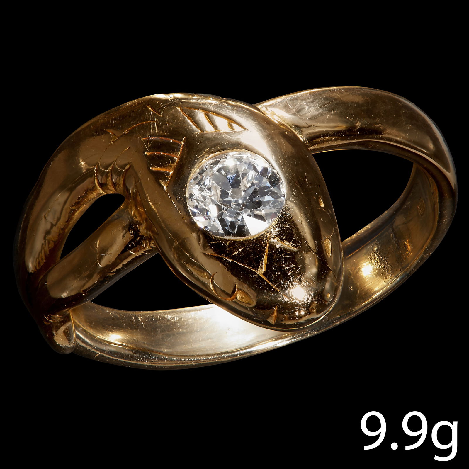 FINE DIAMOND SNAKE RING, (1 of 1)