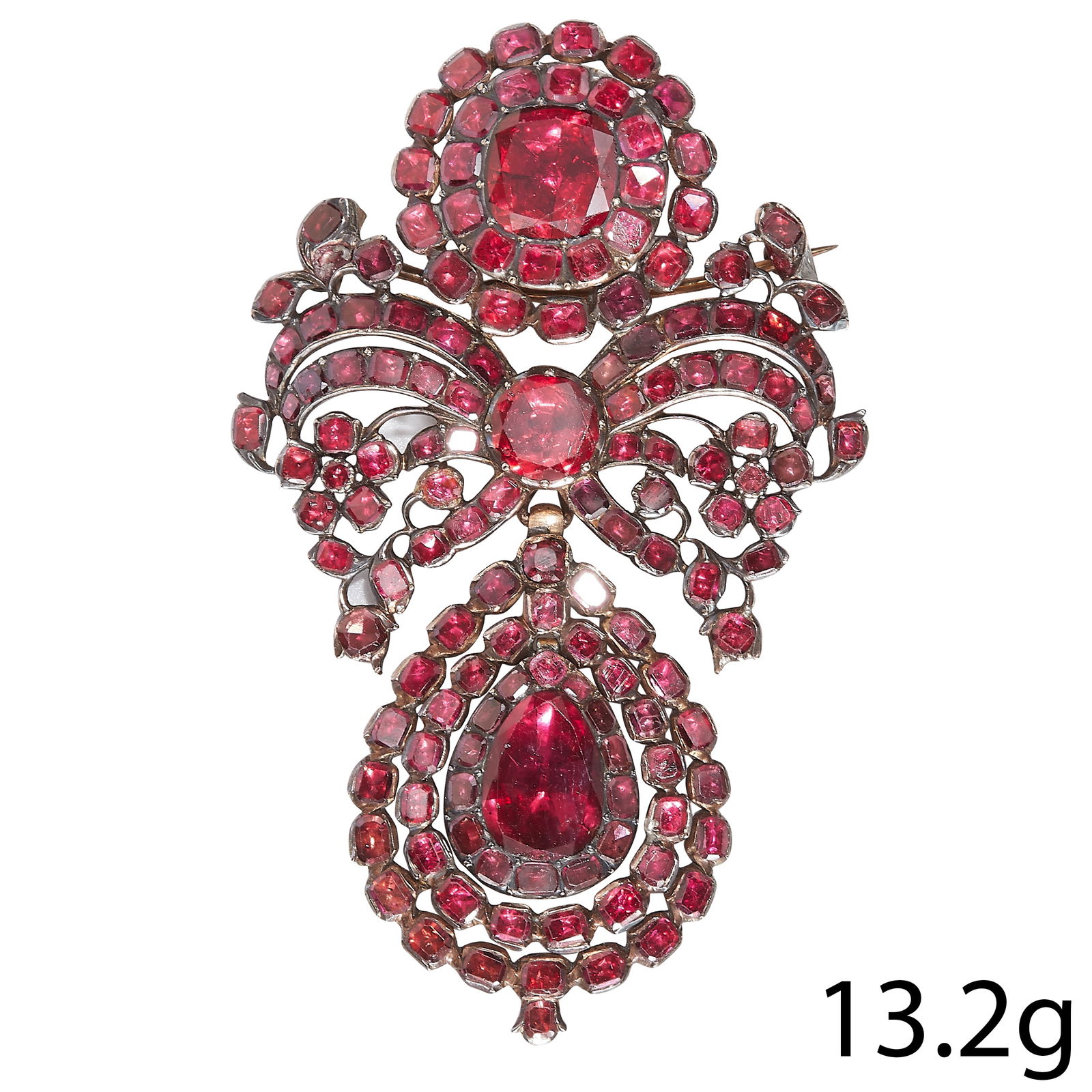 RARE GEORGIAN 18TH CENTURY GARNET BROOCH (1 of 1)
