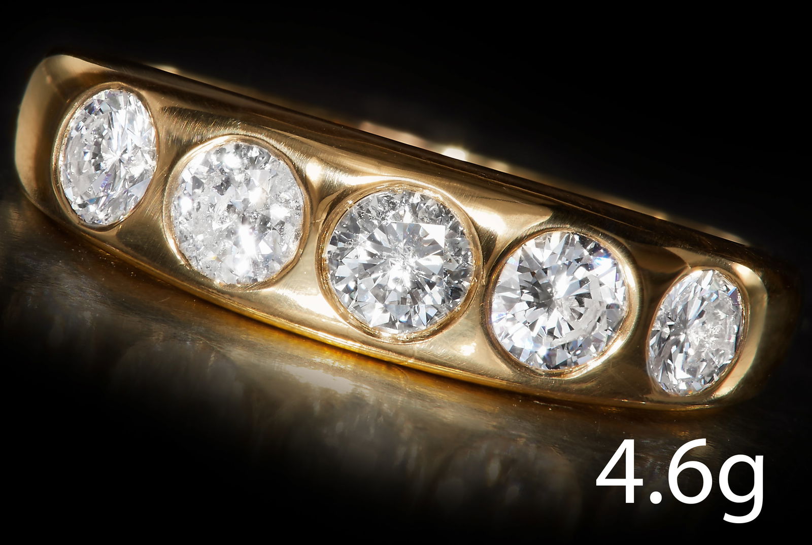 5-STONE DIAMOND GYPSY RING (1 of 1)