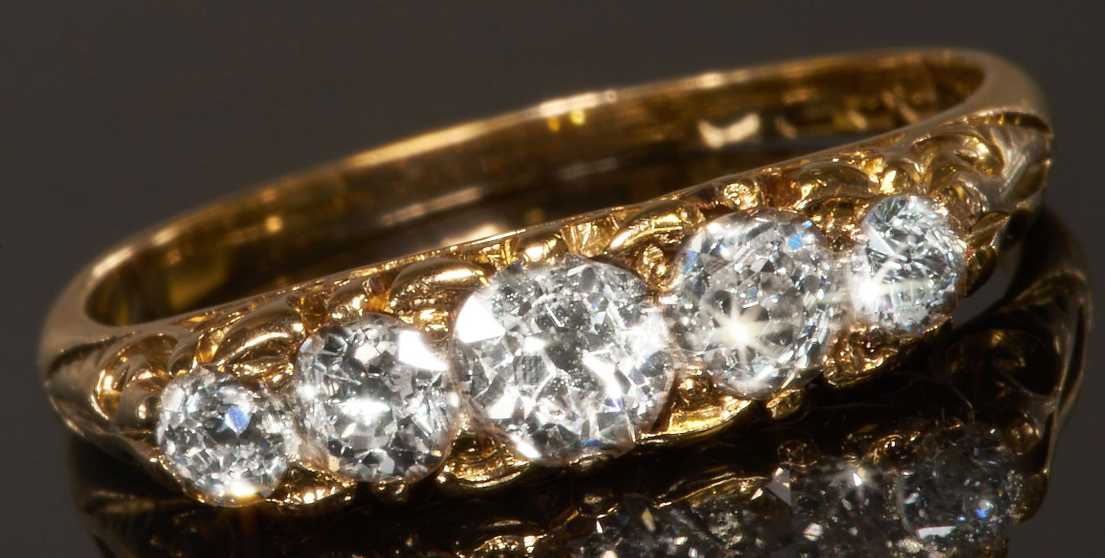 EDWARDIAN DIAMOND 5-STONE RING (1 of 1)